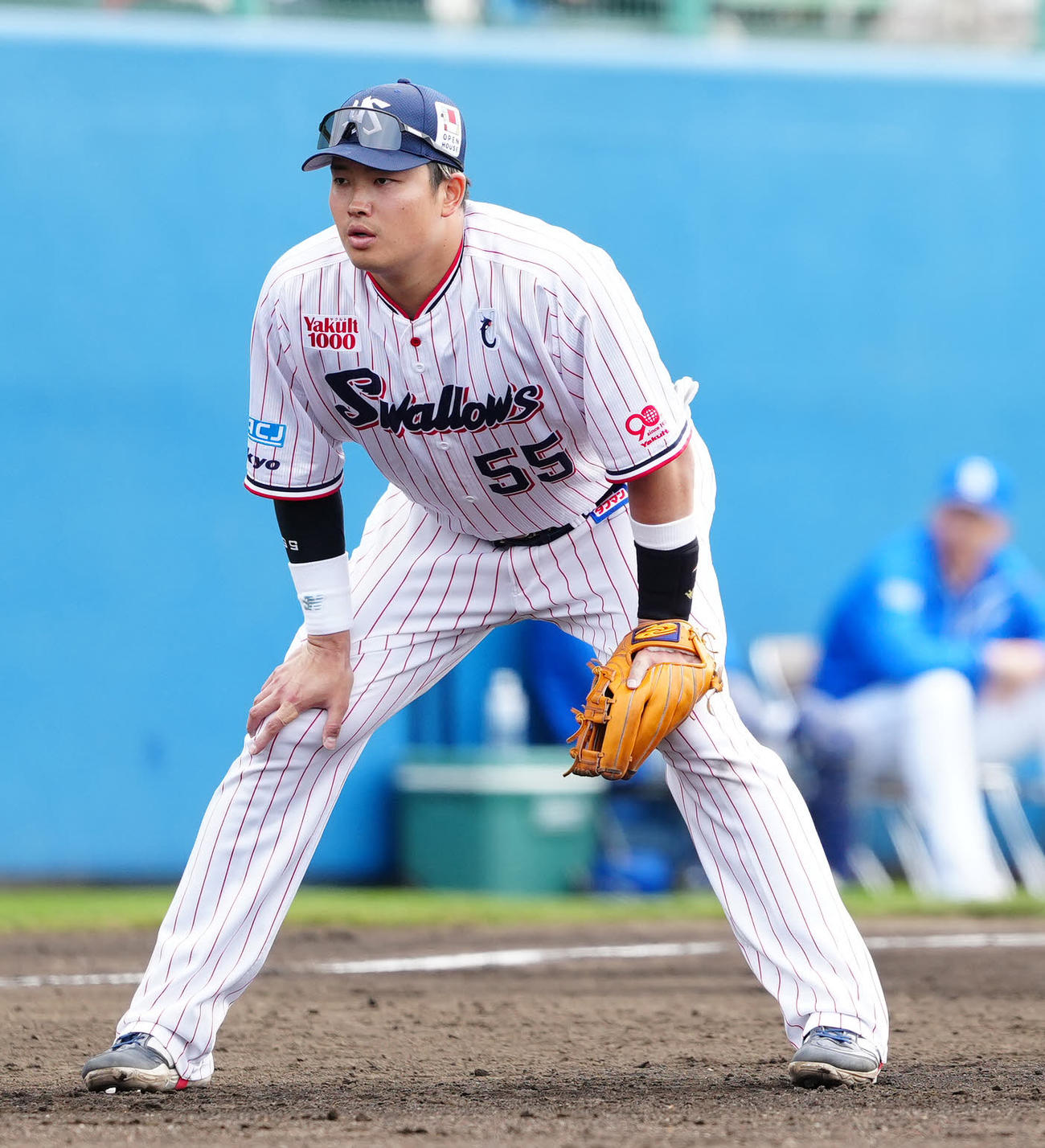 ヤクルト対中日　2回裏、守備に就くヤクルト三塁手村上（撮影・江口和貴）