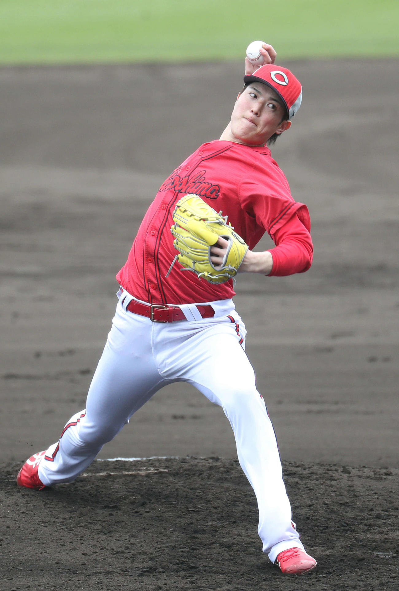 シート打撃に登板した森下