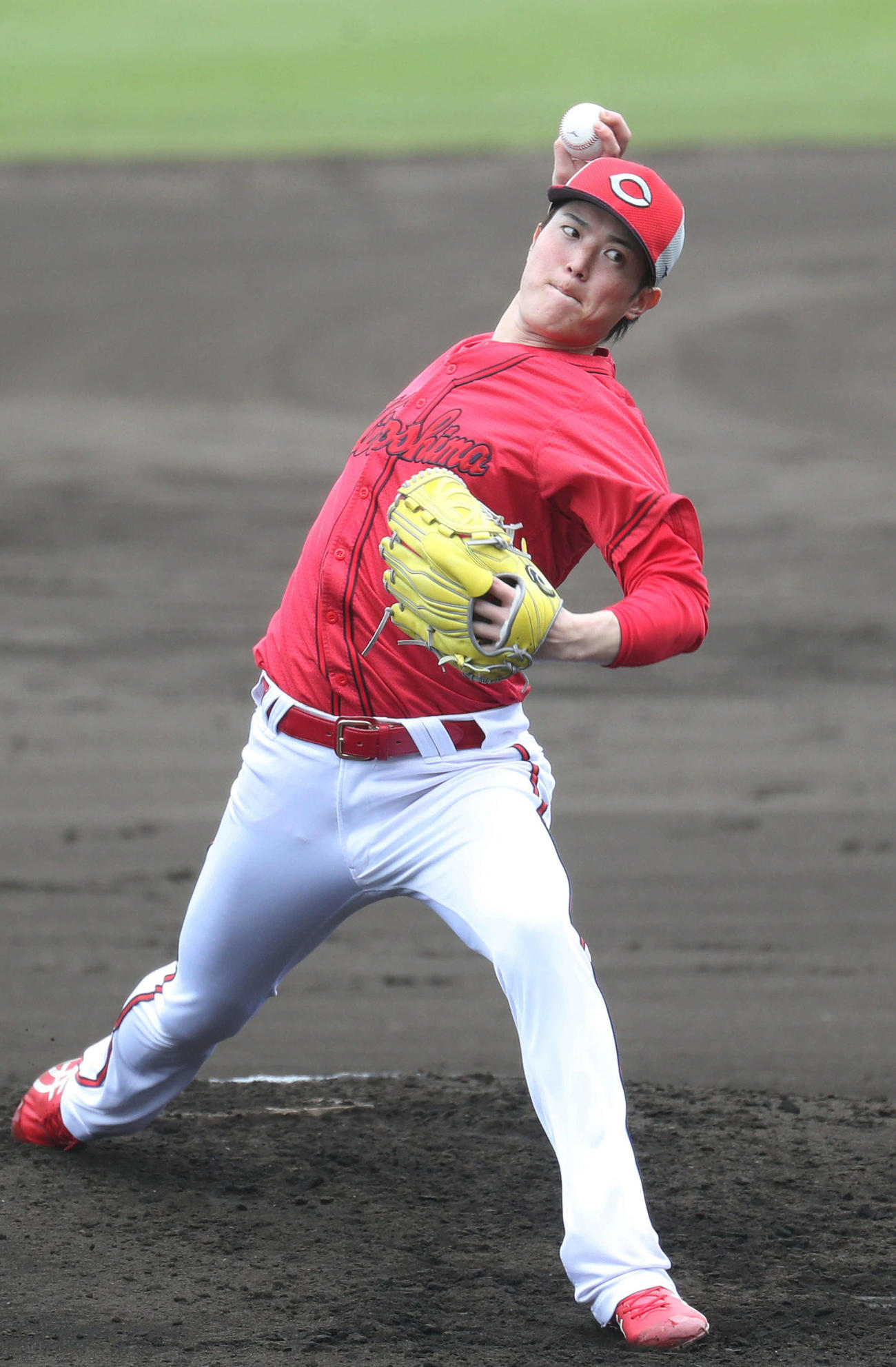 シート打撃に登板した森下