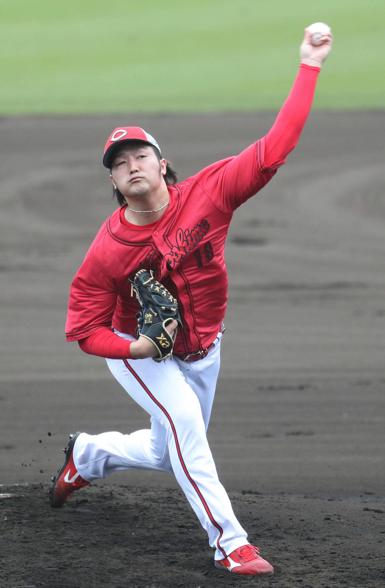 シート打撃に登板した床田