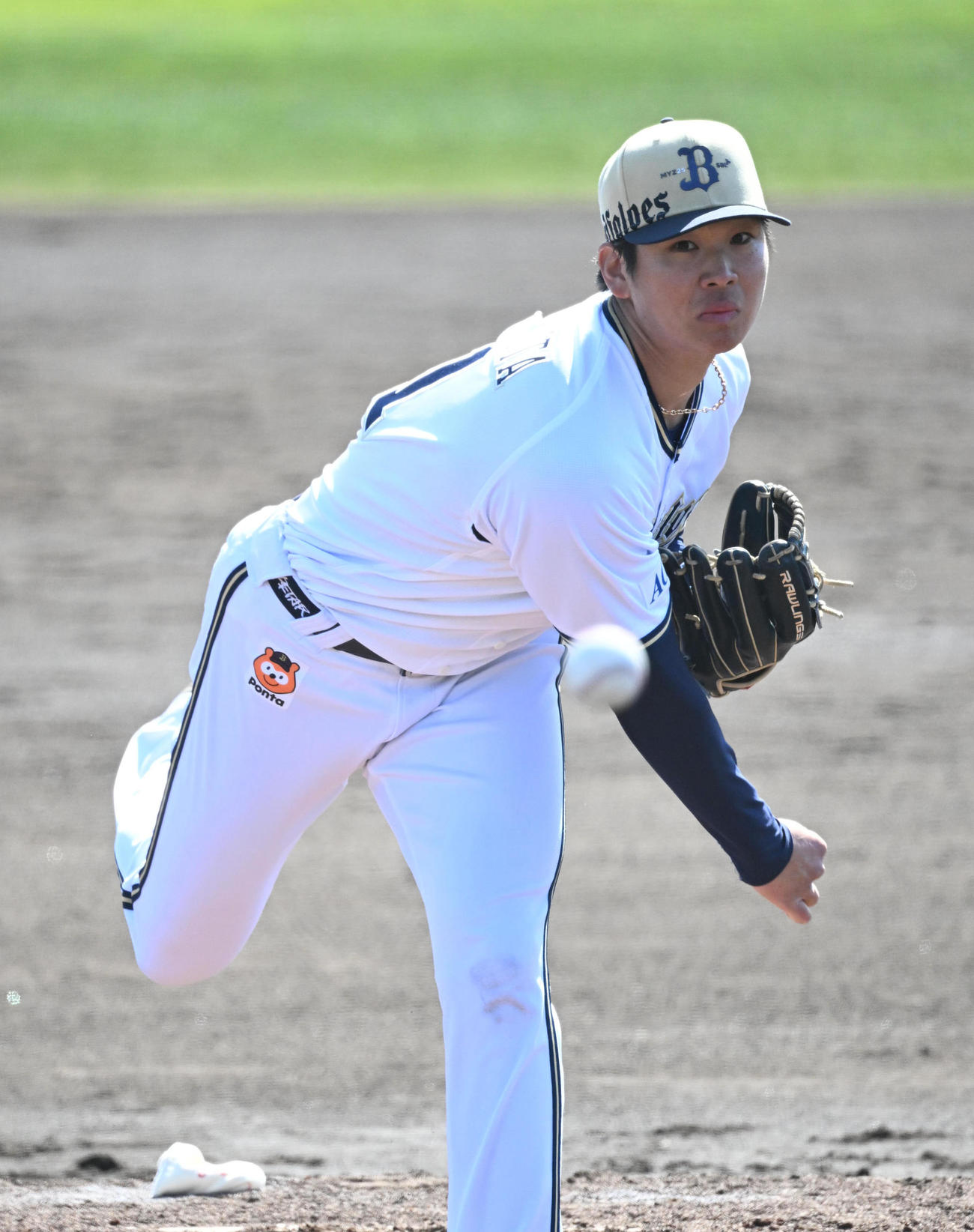 オリックス対セガサミー　打者6人に対し5三振を奪ったオリックス山下（撮影・和賀正仁）