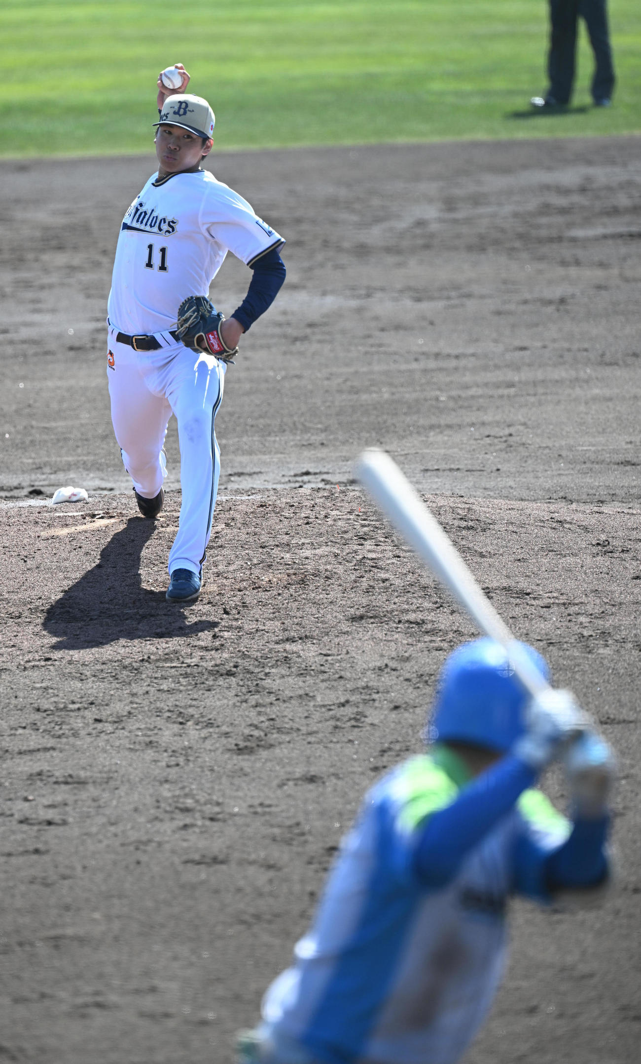 オリックス対セガサミー　打者6人に対し5三振を奪ったオリックス山下（撮影・和賀正仁）