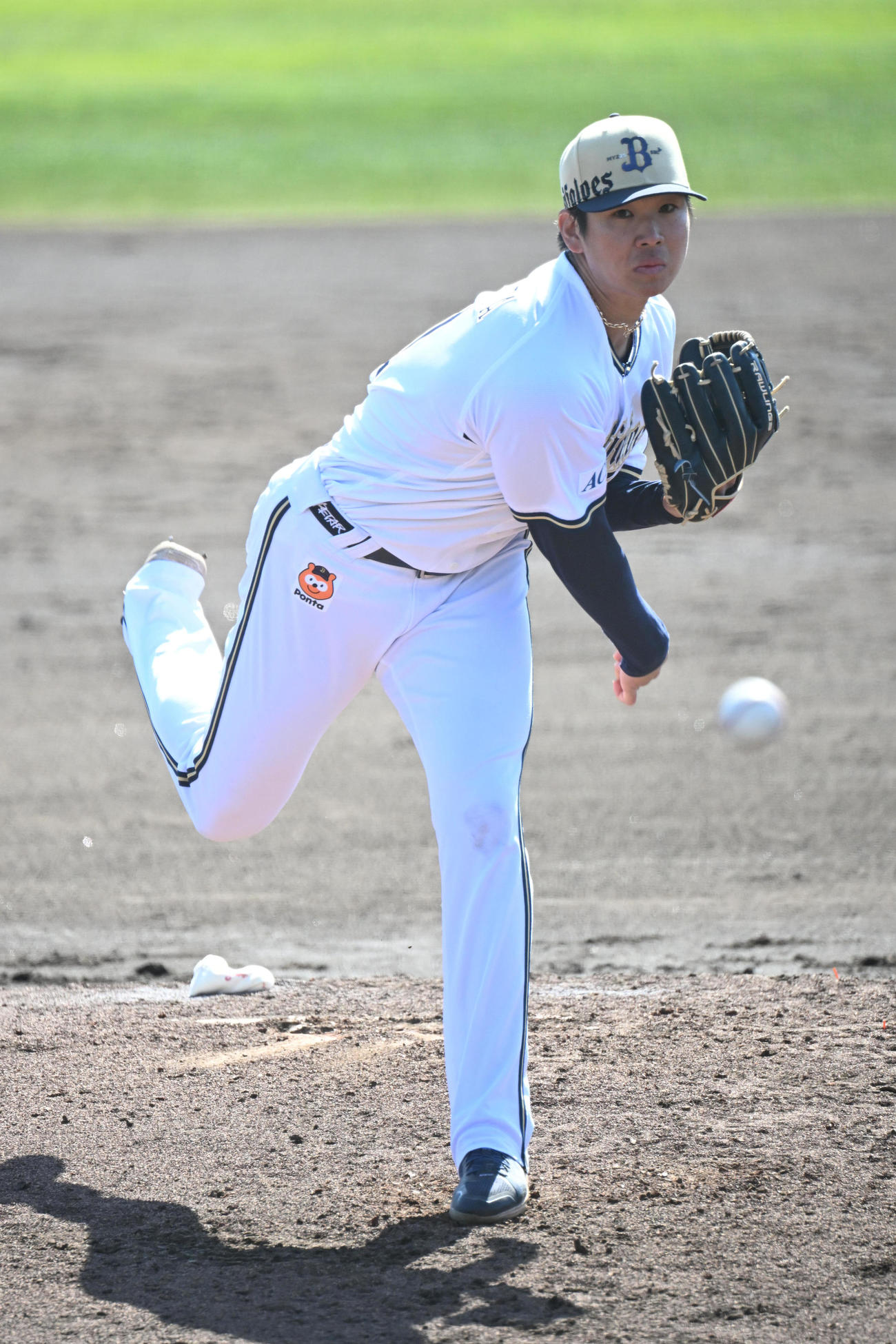 オリックス対セガサミー　打者6人に対し5三振を奪ったオリックス山下（撮影・和賀正仁）