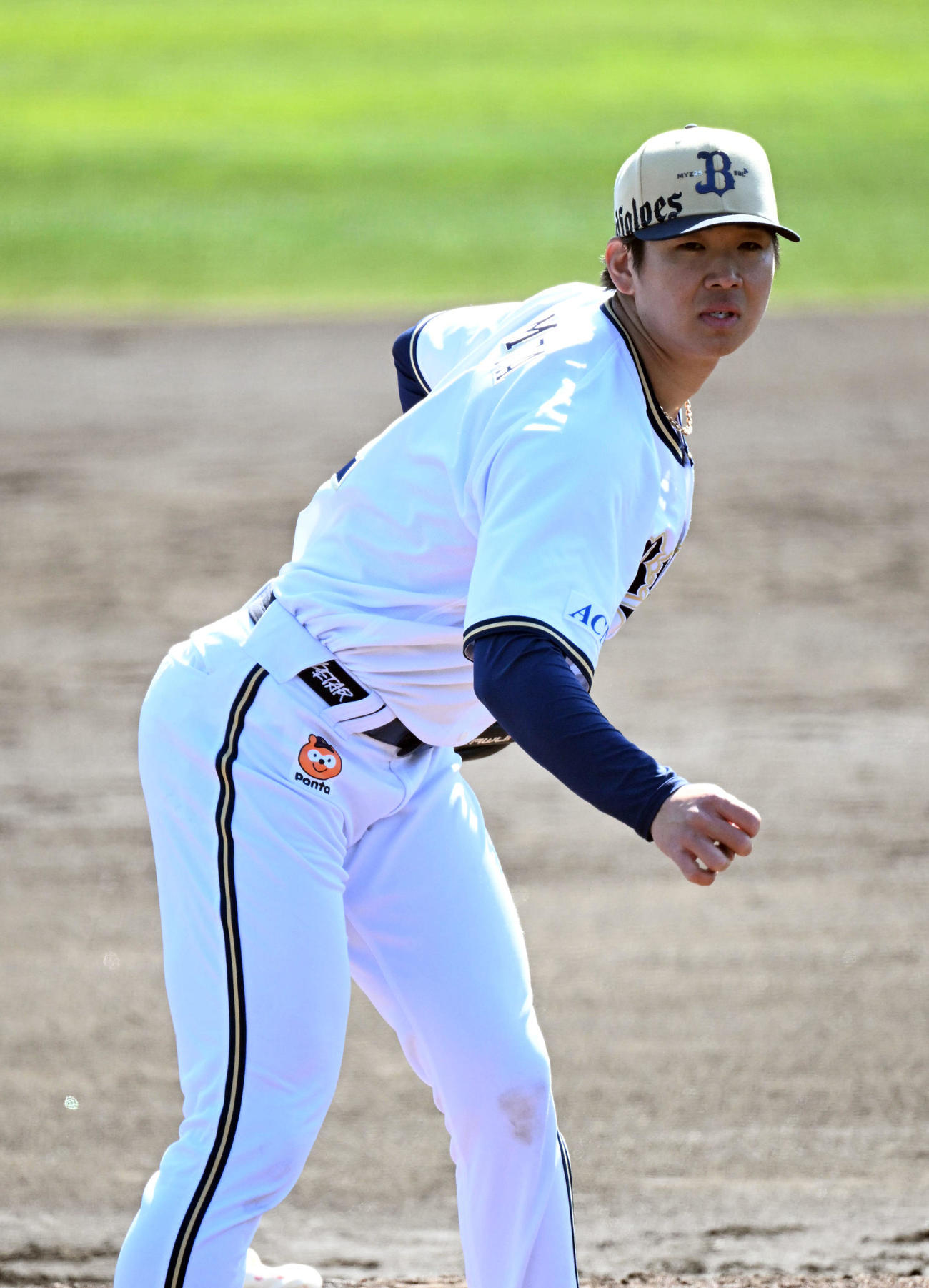 オリックス対セガサミー　打者6人に対し5三振を奪ったオリックス山下（撮影・和賀正仁）