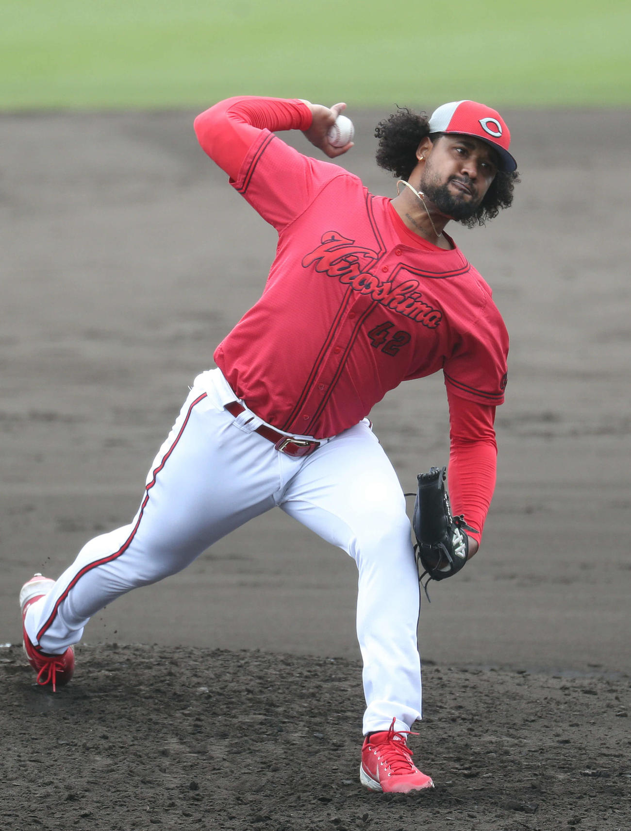 シート打撃に登板したドミンゲス