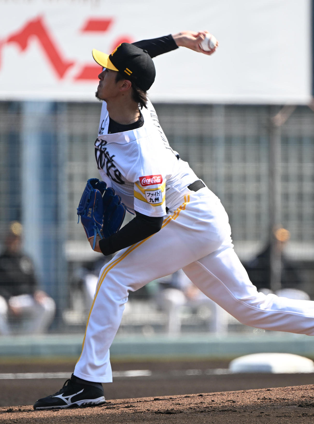 ソフトバンク対オリックス　先発するソフトバンク上沢（撮影・和賀正仁）