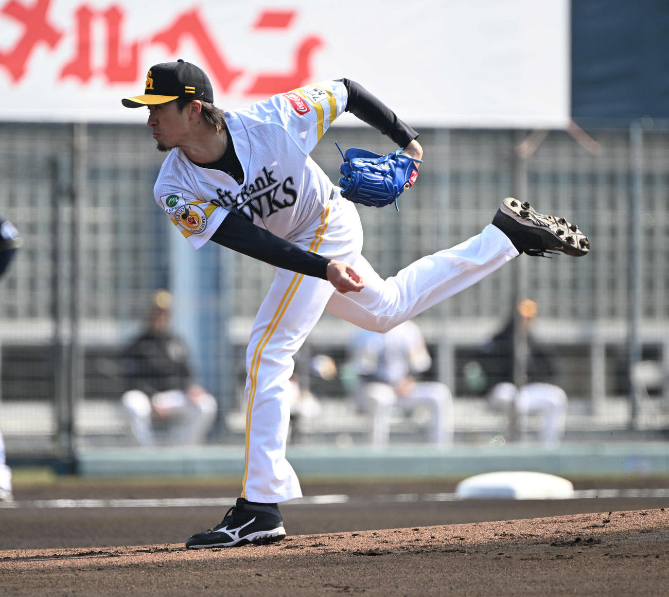 ソフトバンク対オリックス　先発するソフトバンク上沢（撮影・和賀正仁）