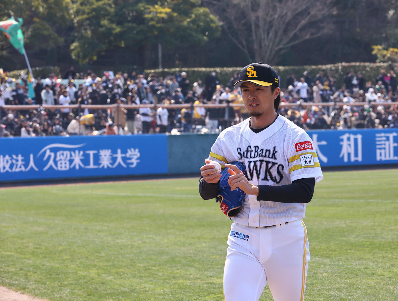 ソフトバンク対オリックス　先発・上沢（撮影・梅根麻紀）