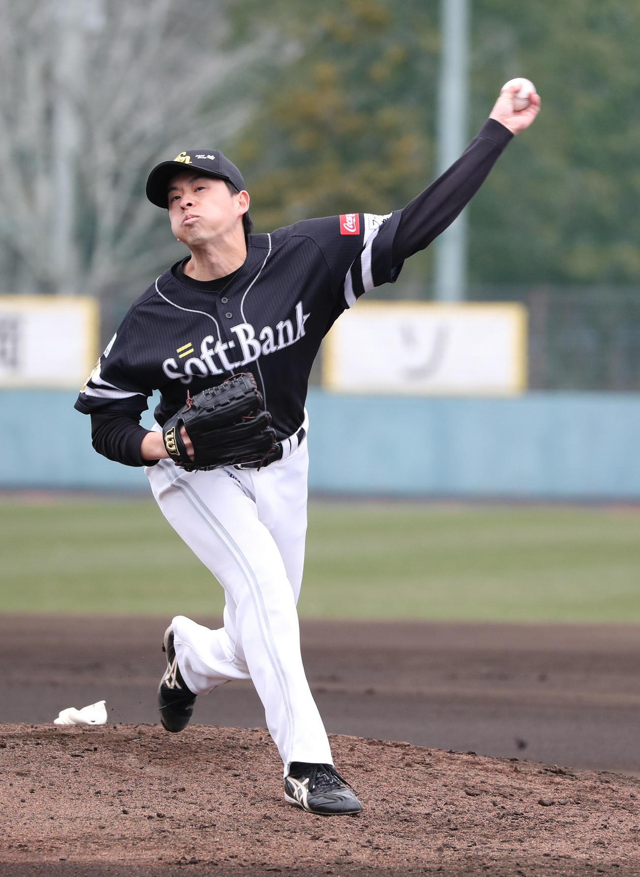 B組のライブBPに登板した大関（撮影・梅根麻紀）