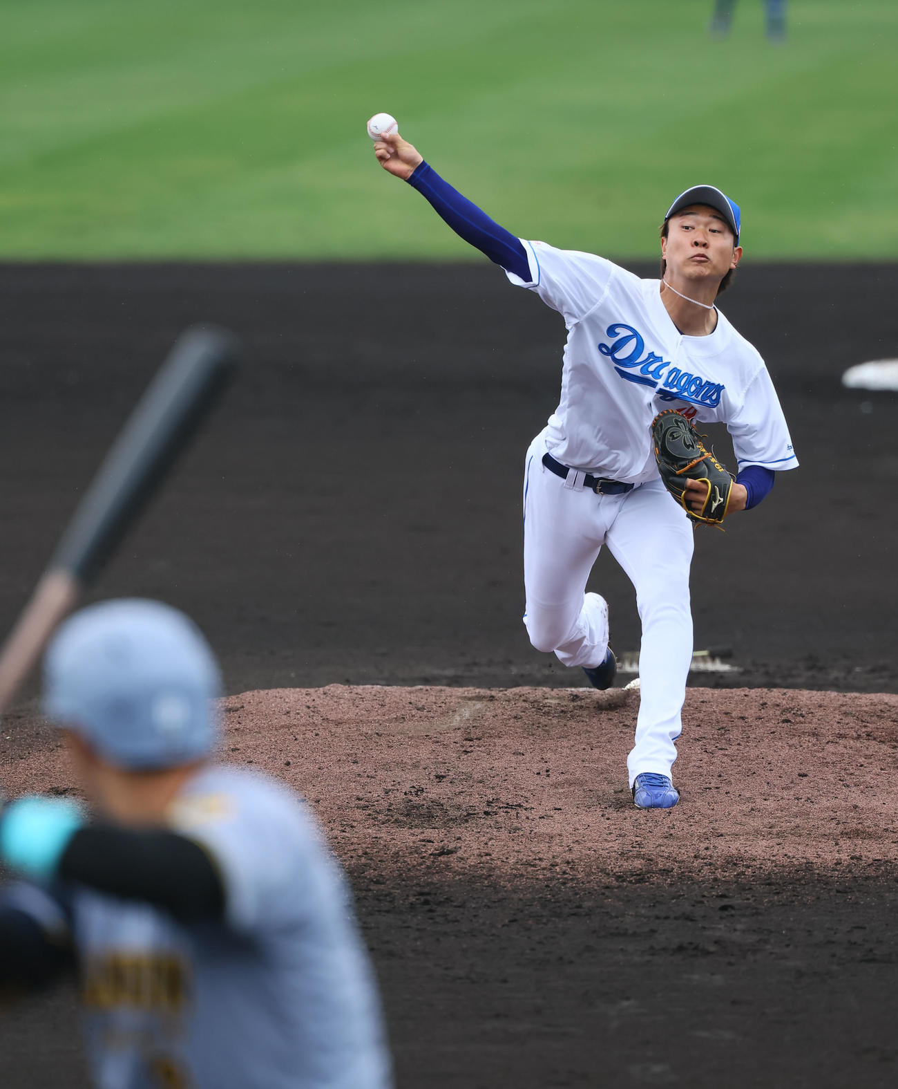 中日対阪神　3回、2番手で登板した高橋宏（撮影・藤尾明華）