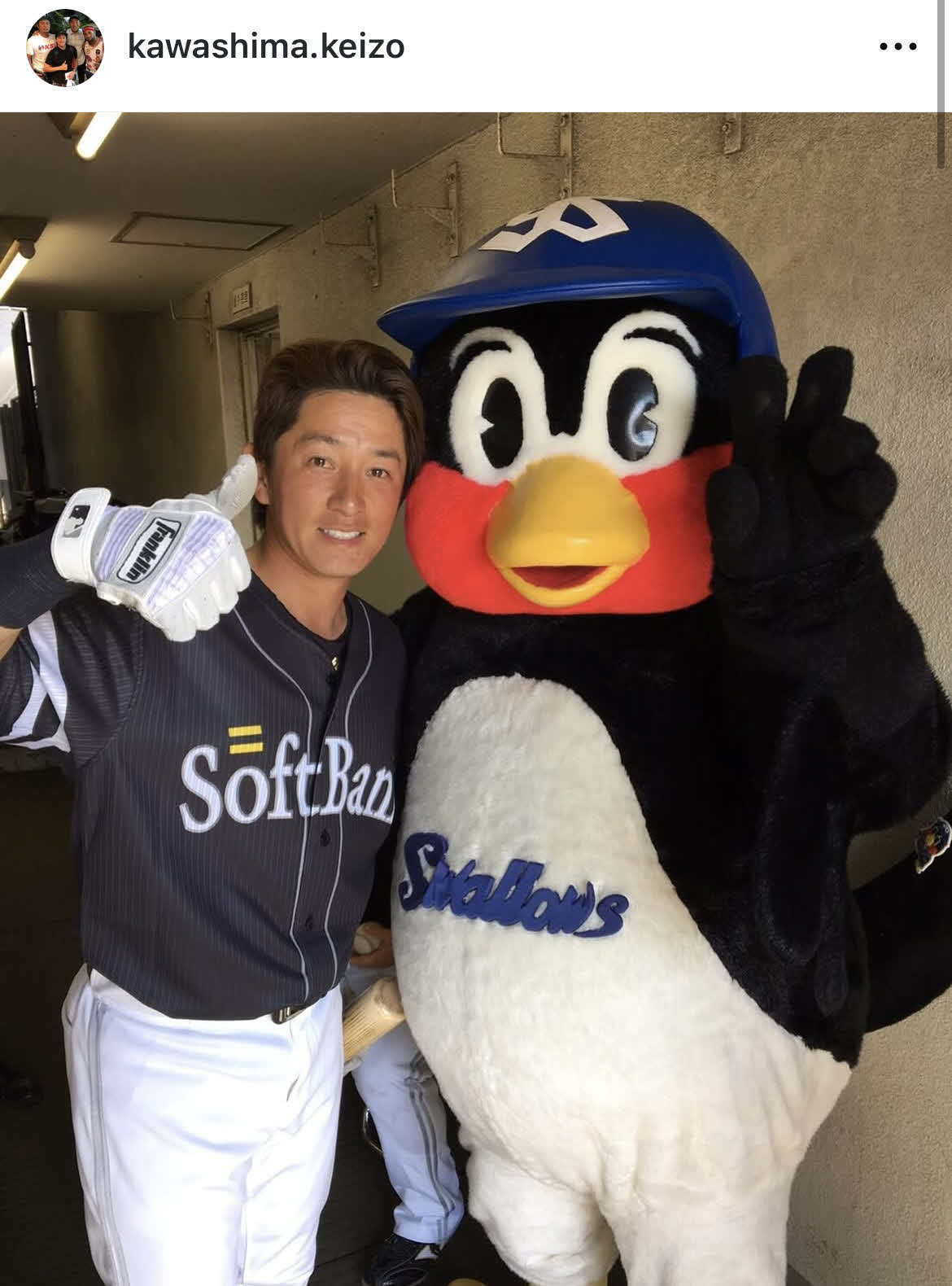 オリックス1軍打撃コーチ川島氏の公式インスタグラムから