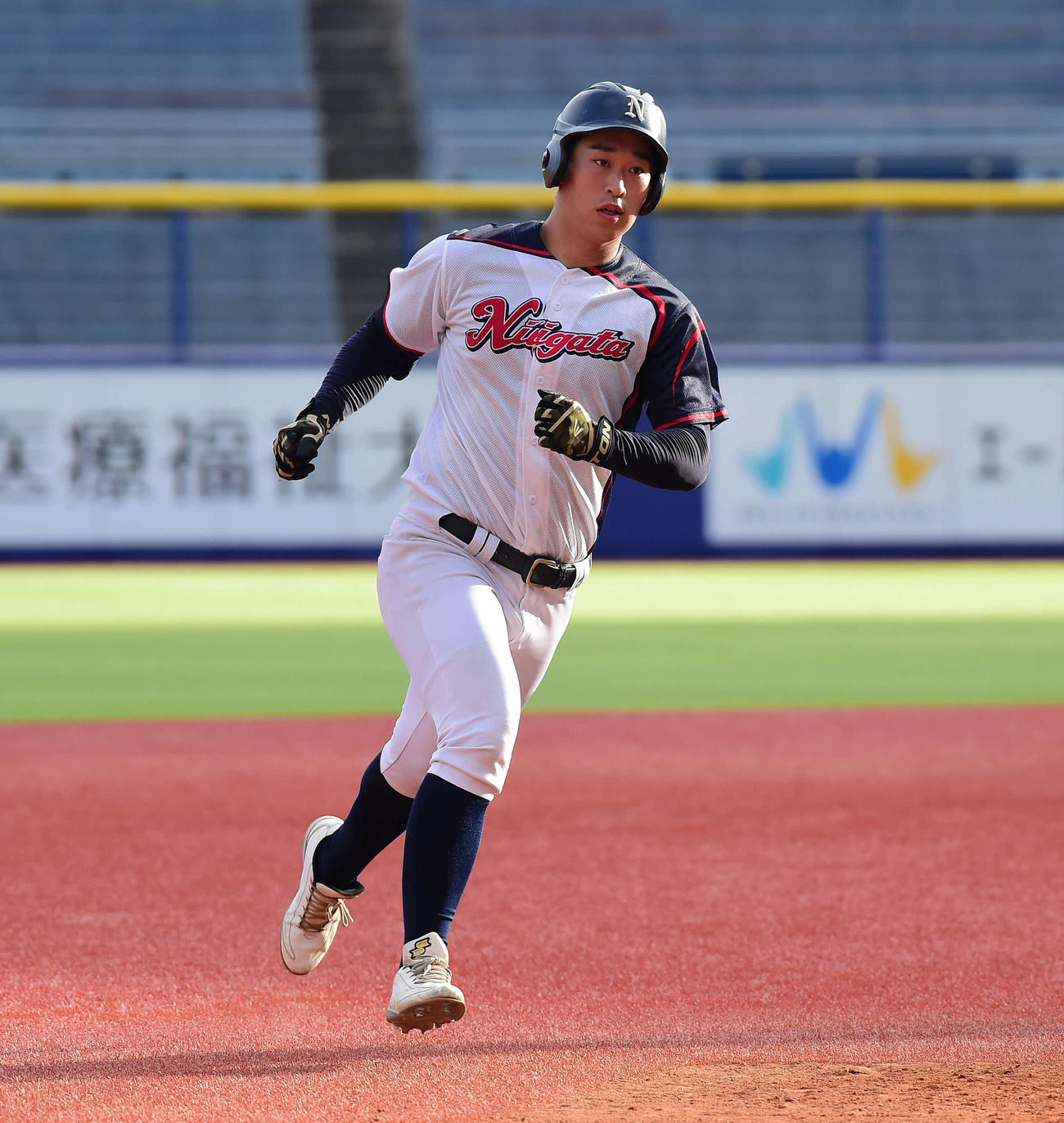 24年9月17日、新潟医療福祉大戦で本塁打を放った新潟大・田西