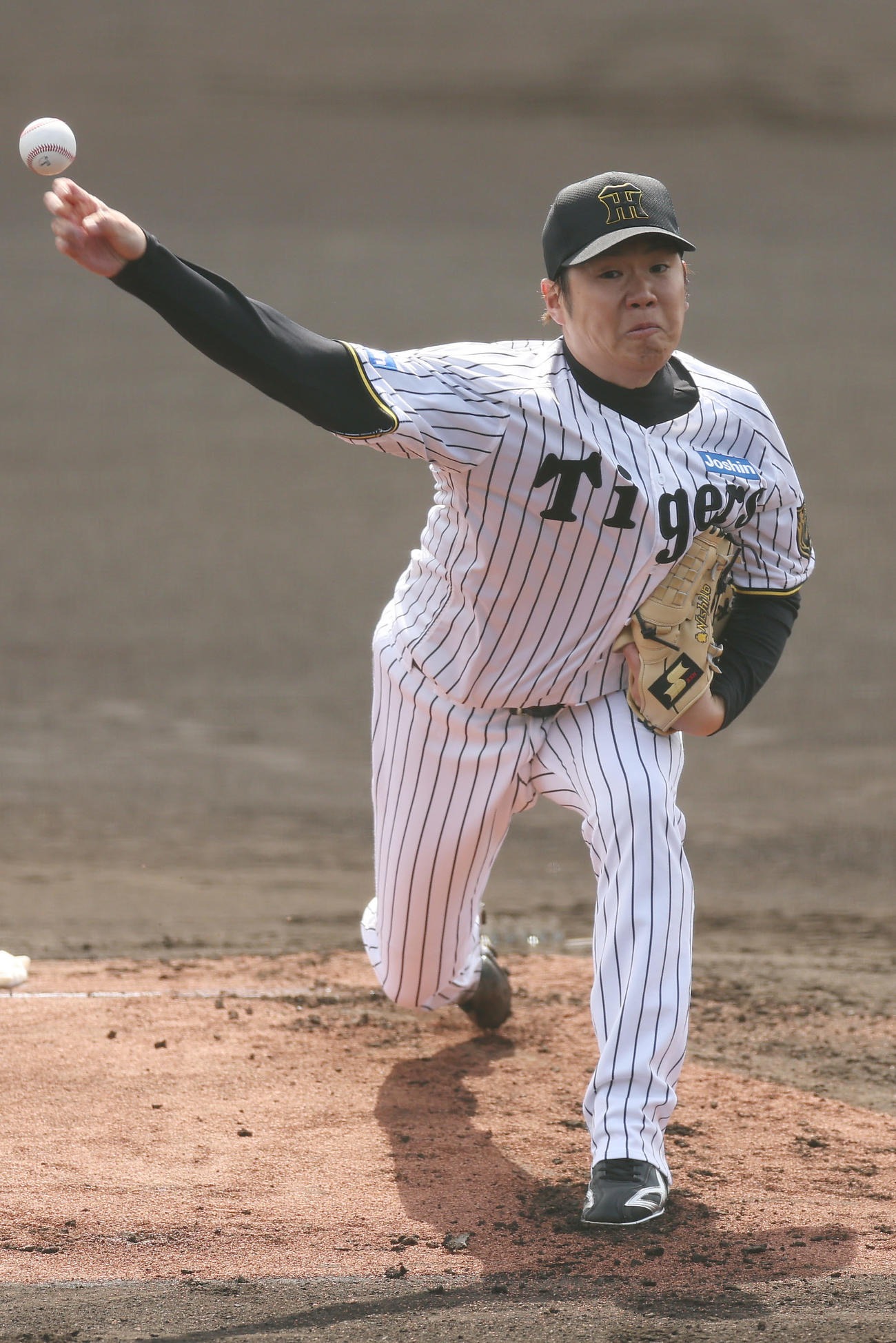 阪神対DeNA　力投する阪神先発の西勇（撮影・前田充）