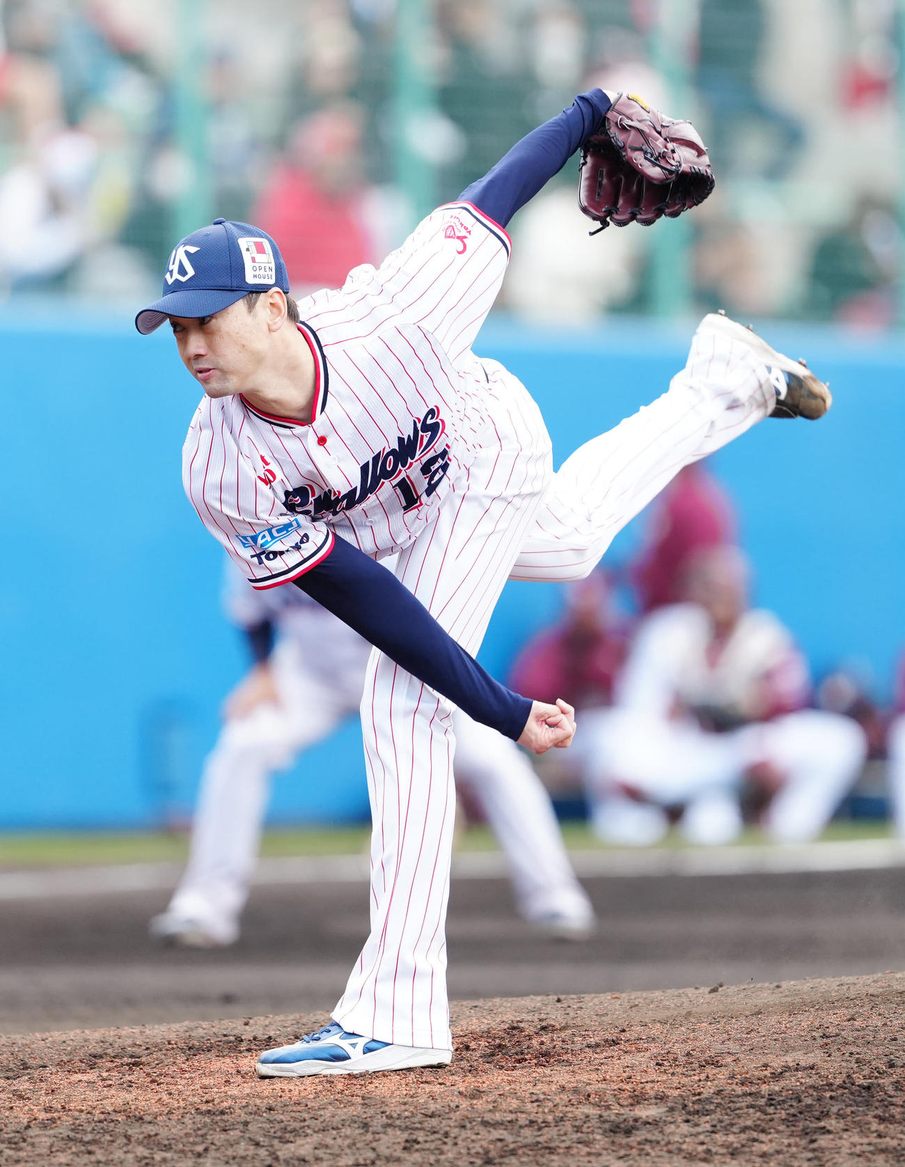 ヤクルト対楽天　ヤクルト3番手の石山（撮影・江口和貴）