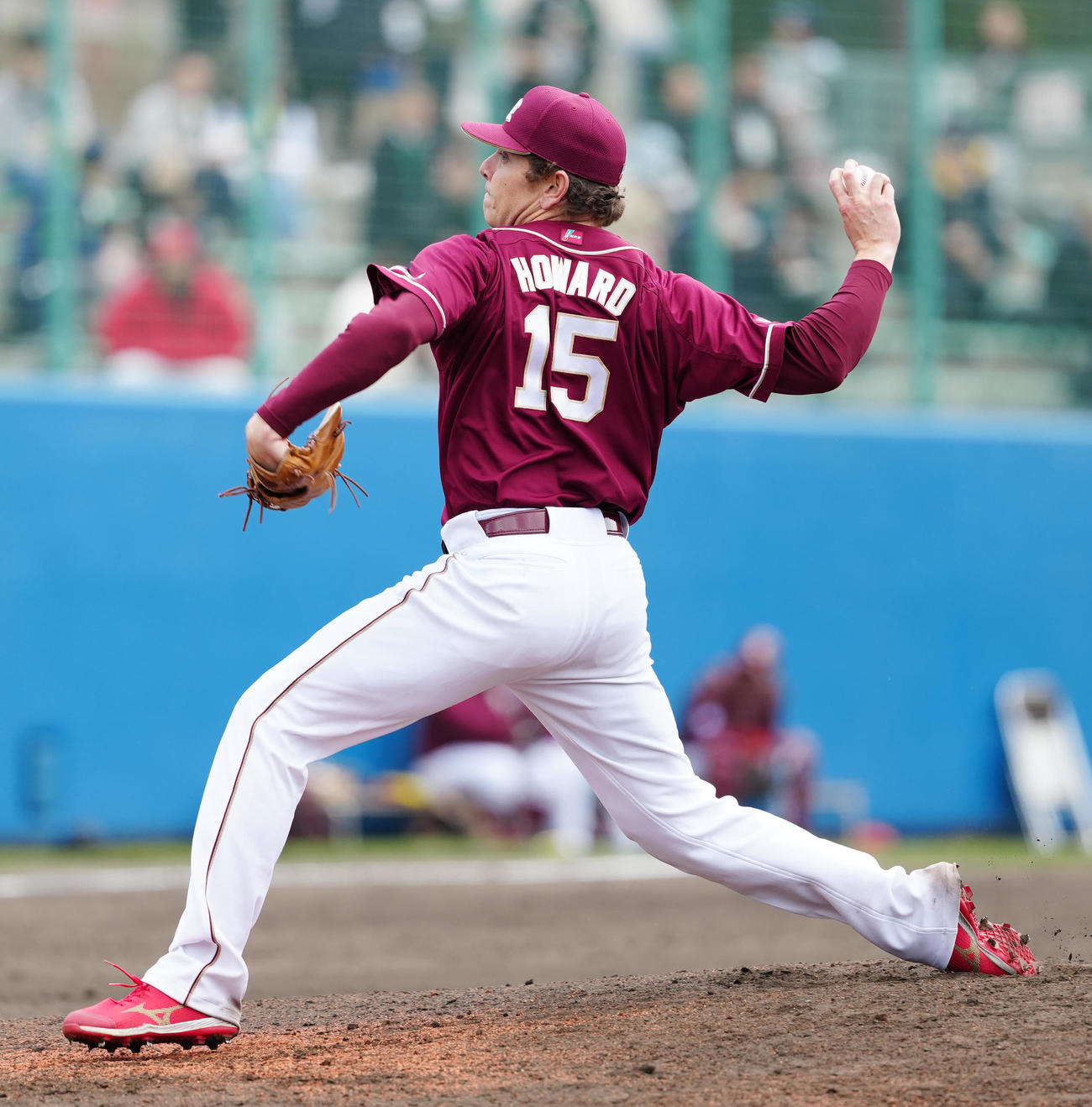 ヤクルト対楽天　楽天2番手のハワード（撮影・江口和貴）