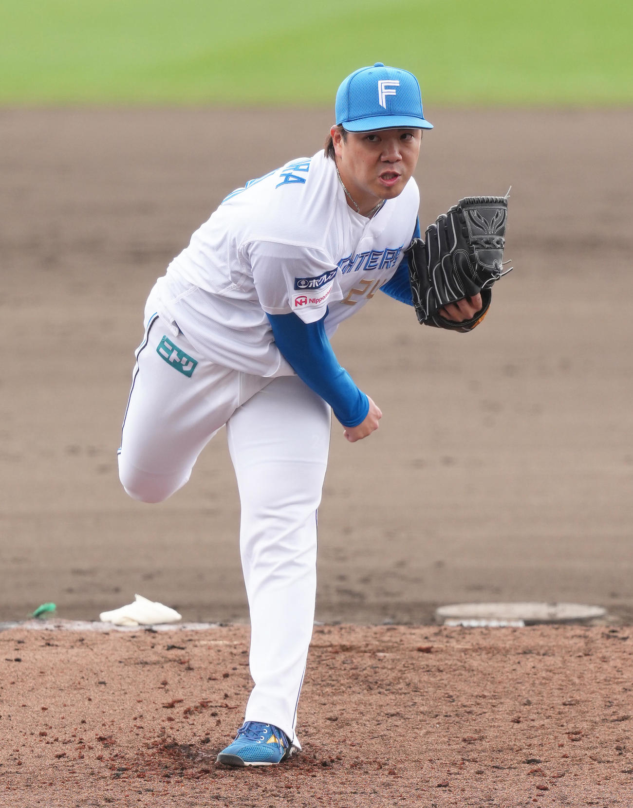 練習試合　日本ハム対台湾・味全　日本ハム先発の金村（撮影・足立雅史）