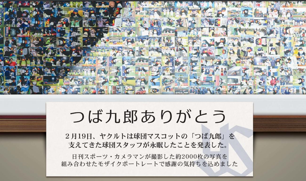 つば九郎のモザイクポートレート