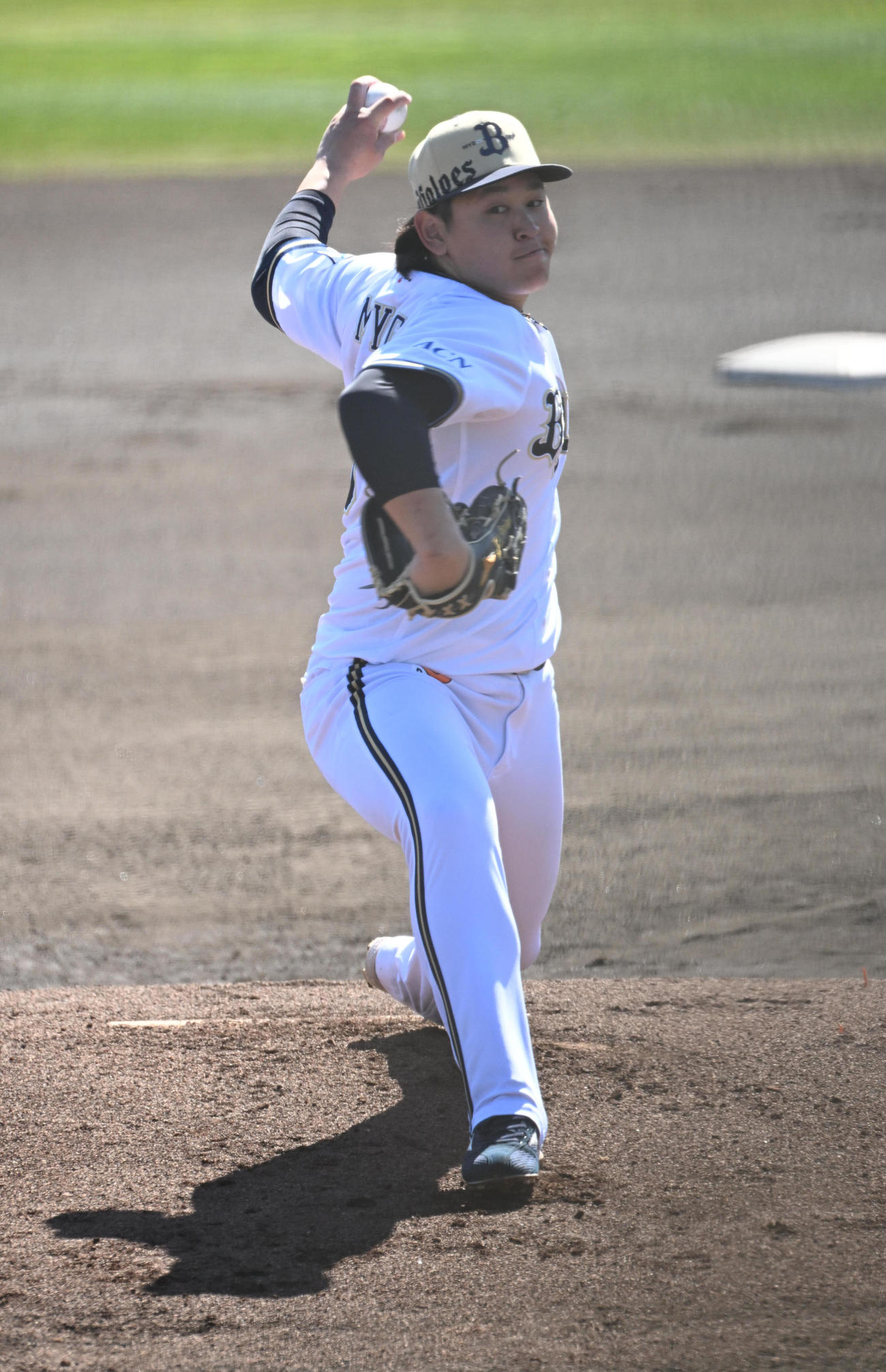 オリックス対ロッテ　先発するオリックス宮城（撮影・和賀正仁）