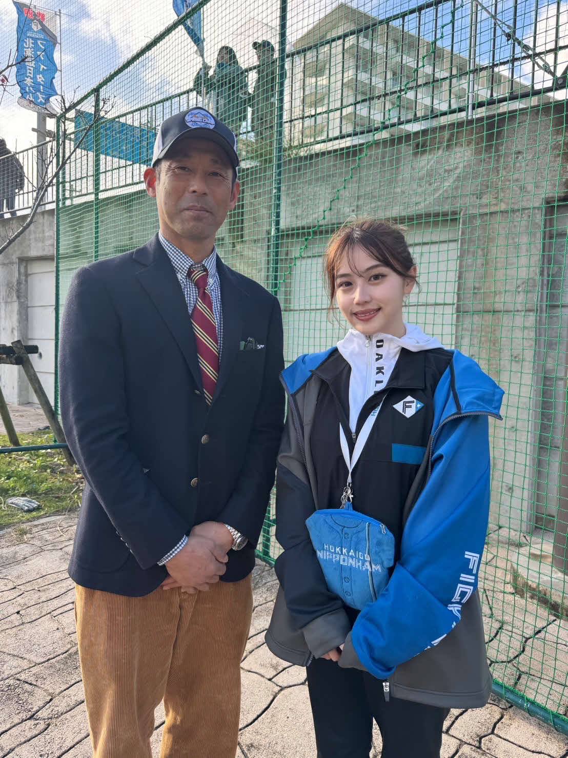 元中日・英智氏と花咲楓香