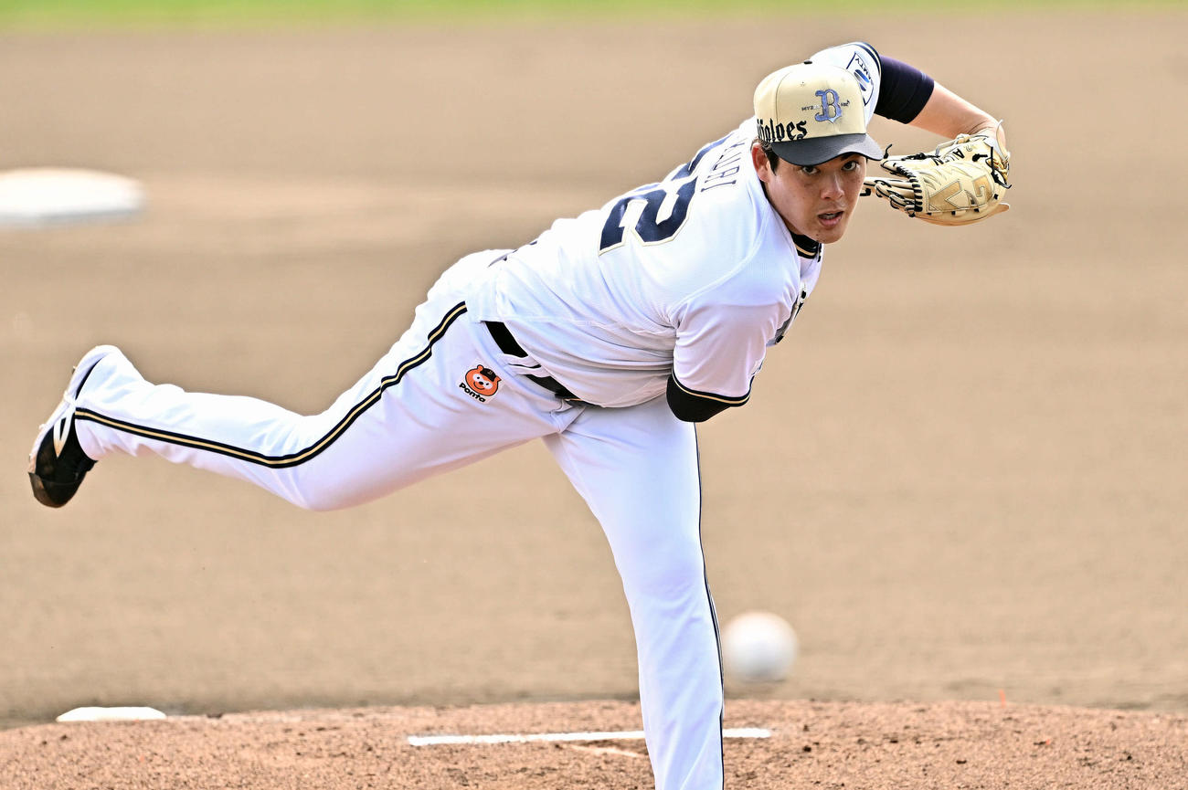 オリックス対西武　オリックス先発の九里（撮影・滝沢徹郎）
