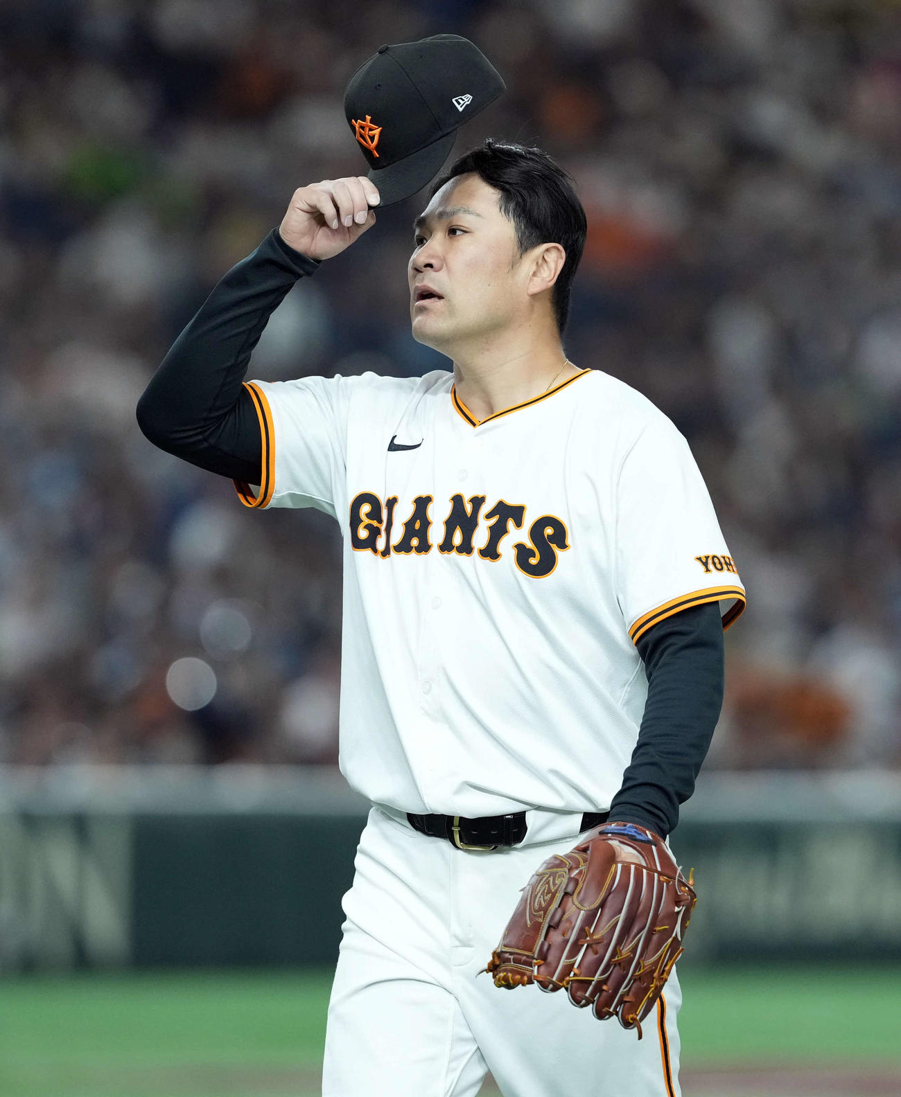 巨人対ヤクルト　2回を投げ2安打無失点に抑えた巨人の先発田中将（撮影・たえ見朱実）