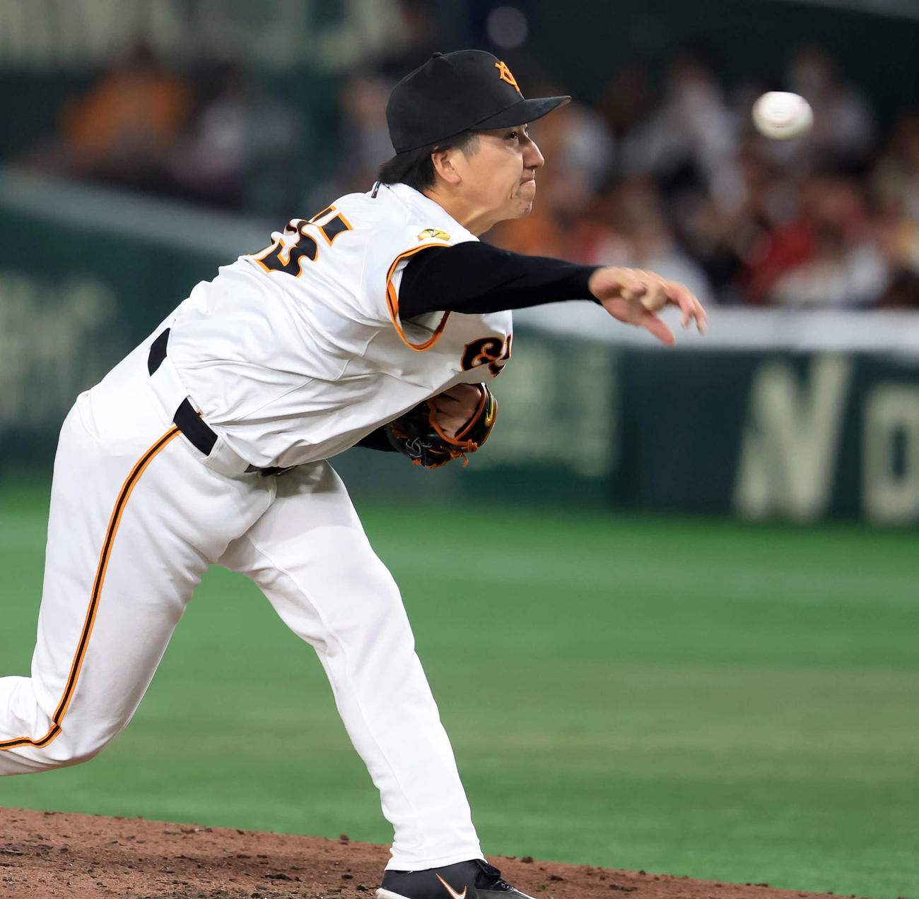巨人対ヤクルト　9回表ヤクルトの攻撃で登板した大勢（撮影・浅見桂子）