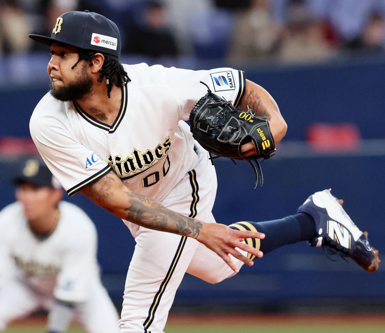 オリックス対楽天　楽天戦に先発するエスピノーザ（撮影・加藤哉）