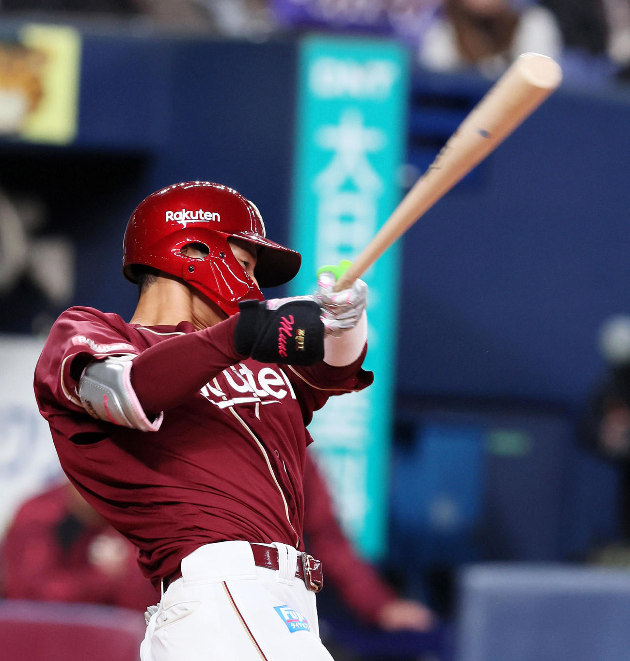 オリックス対楽天　5回表楽天2死二塁、宗山は右前適時打を放つ（撮影・加藤哉）