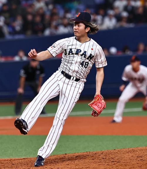 日本対オランダ　日本4番手の今井（撮影・上田博志）