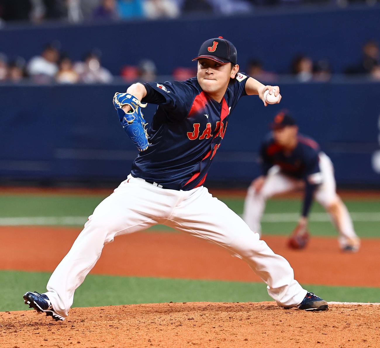 日本対オランダ　日本4番手の河野（撮影・上田博志）