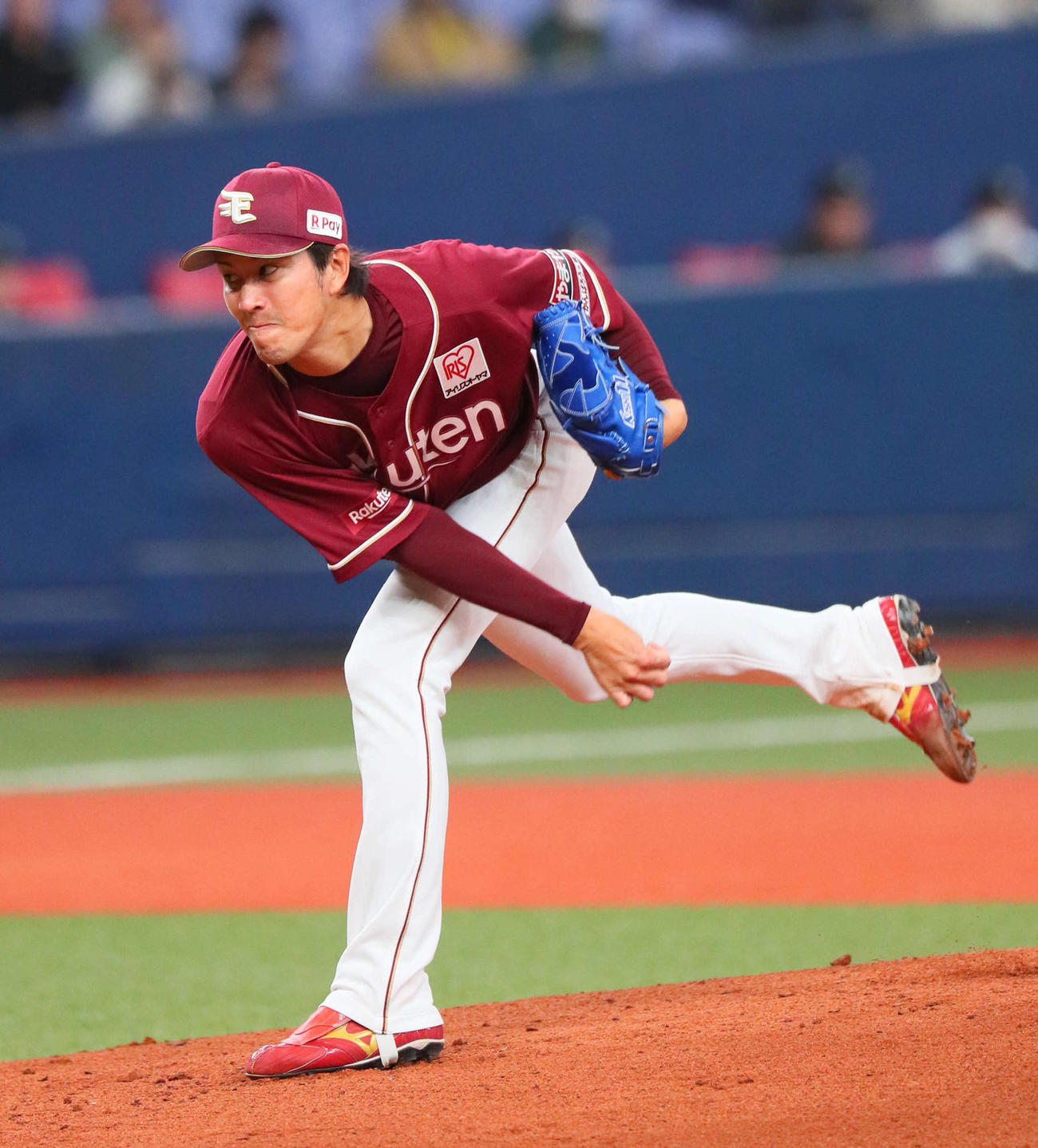 オリックス対楽天　楽天先発の岸（撮影・宮崎幸一）