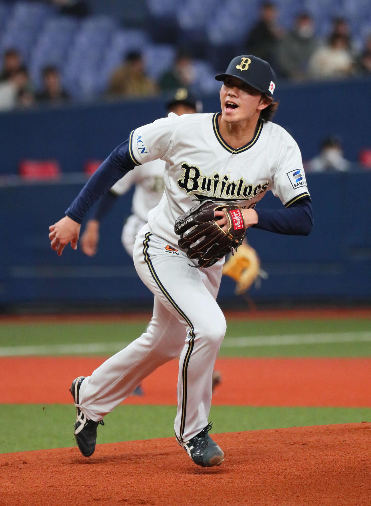 オリックス対楽天　オリックス先発の片山（撮影・宮崎幸一）