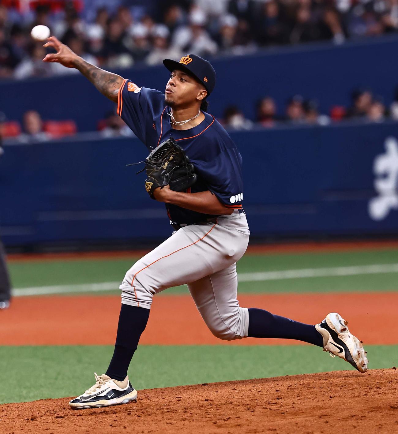 日本対オランダ　オランダ2番手のメンデス（撮影・上田博志）