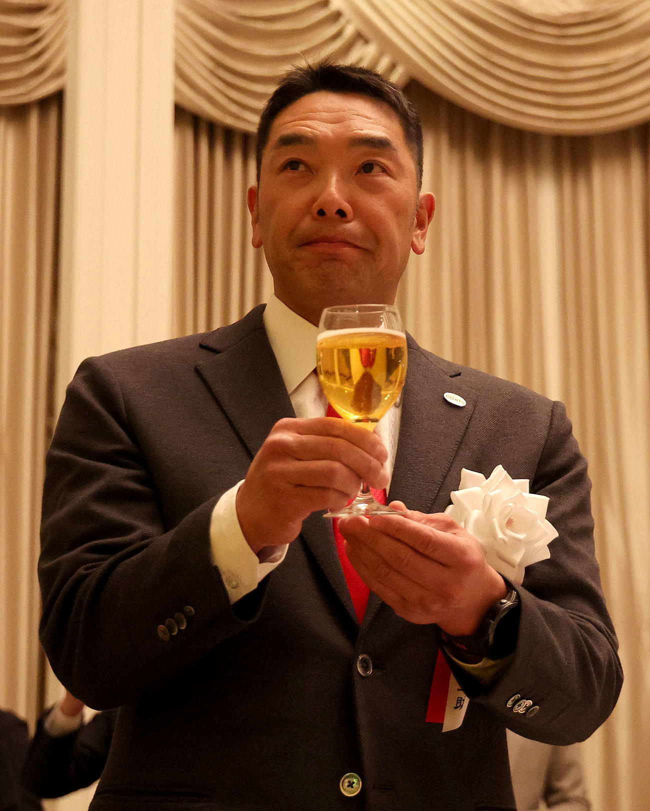 「第11回　関西燦燦会総会」に出席した巨人阿部監督（代表撮影）