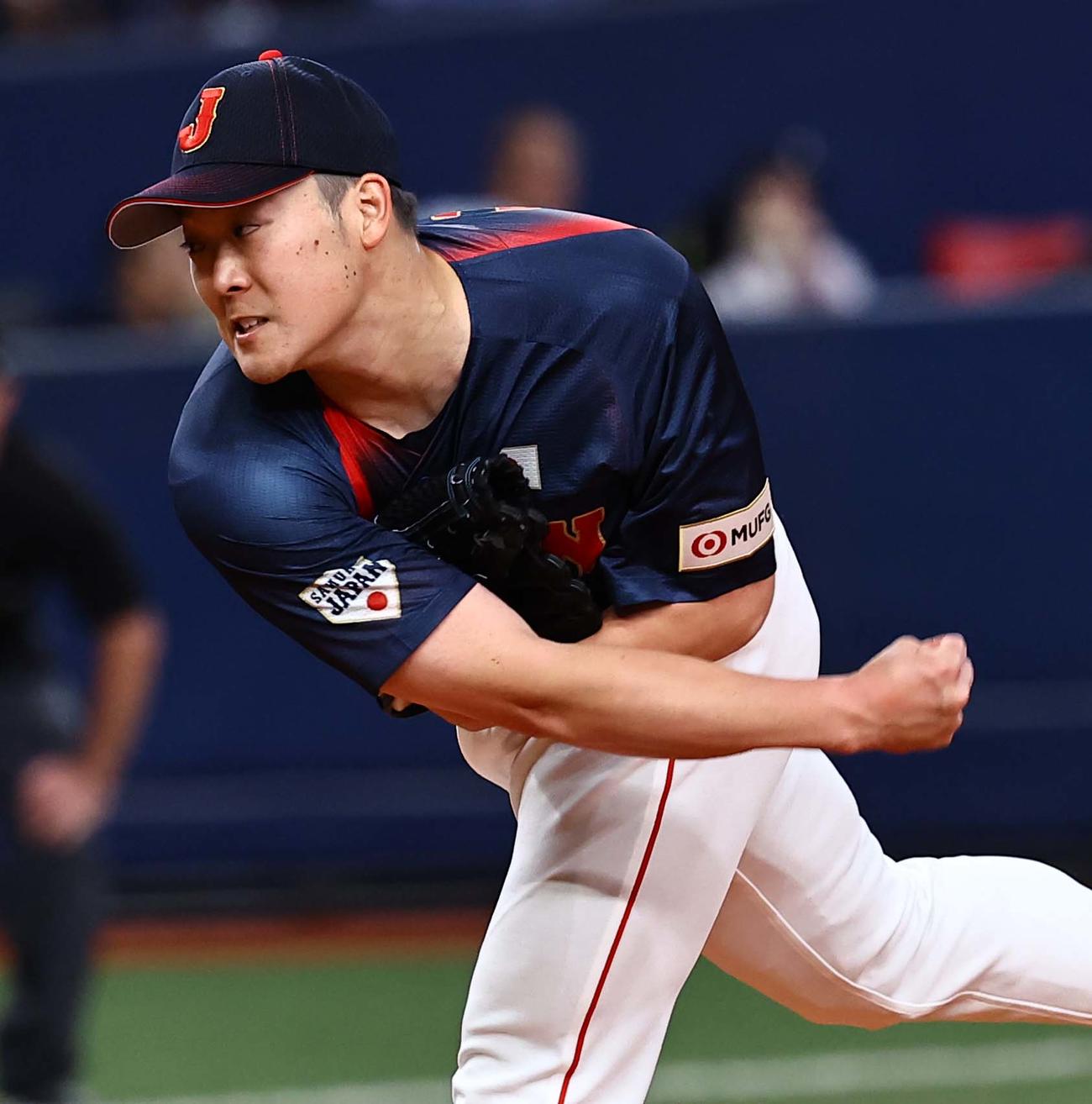 日本対オランダ　日本3番手の斎藤（撮影・上田博志）