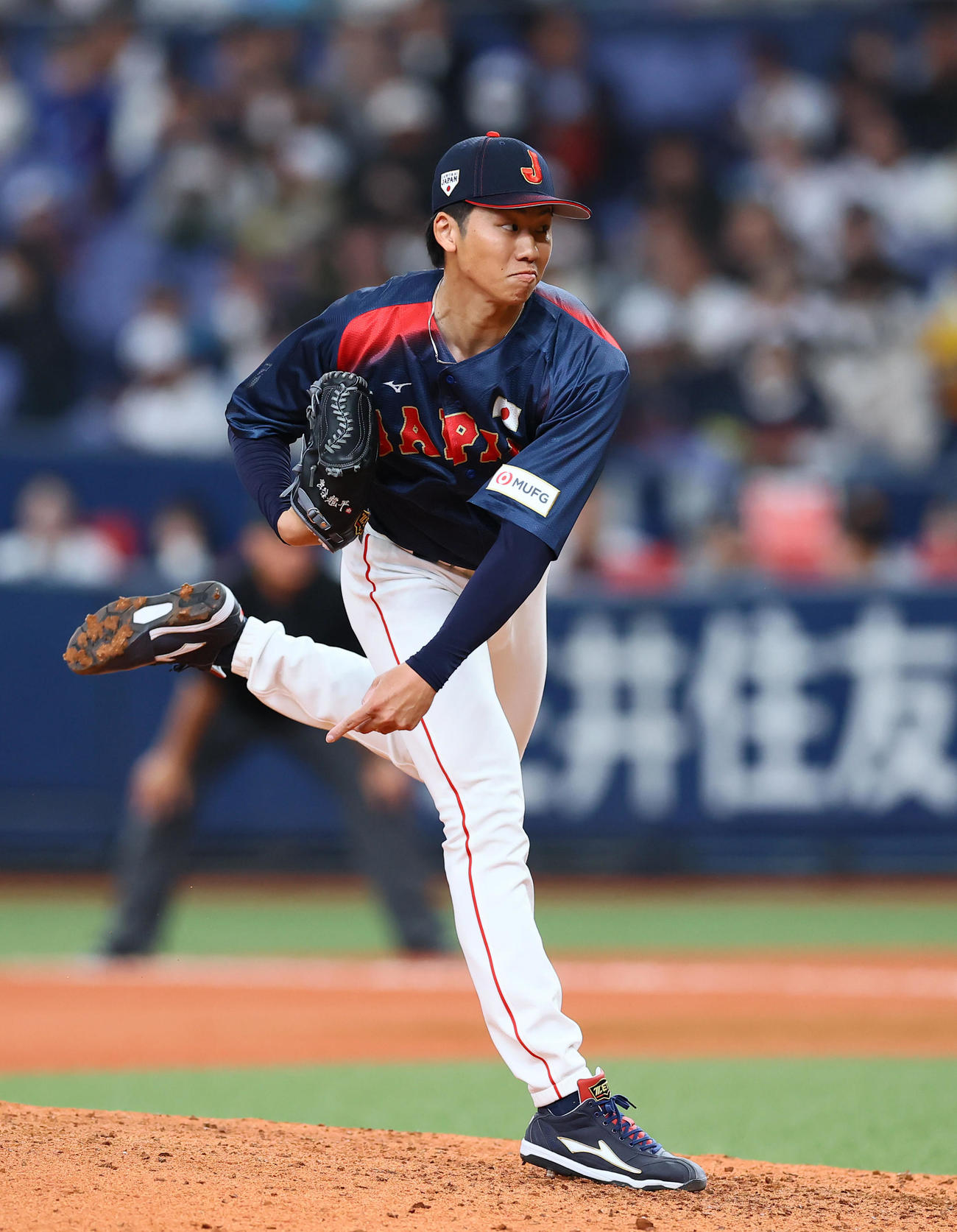 日本対オランダ　8回裏に登板した日本6番手の曽谷