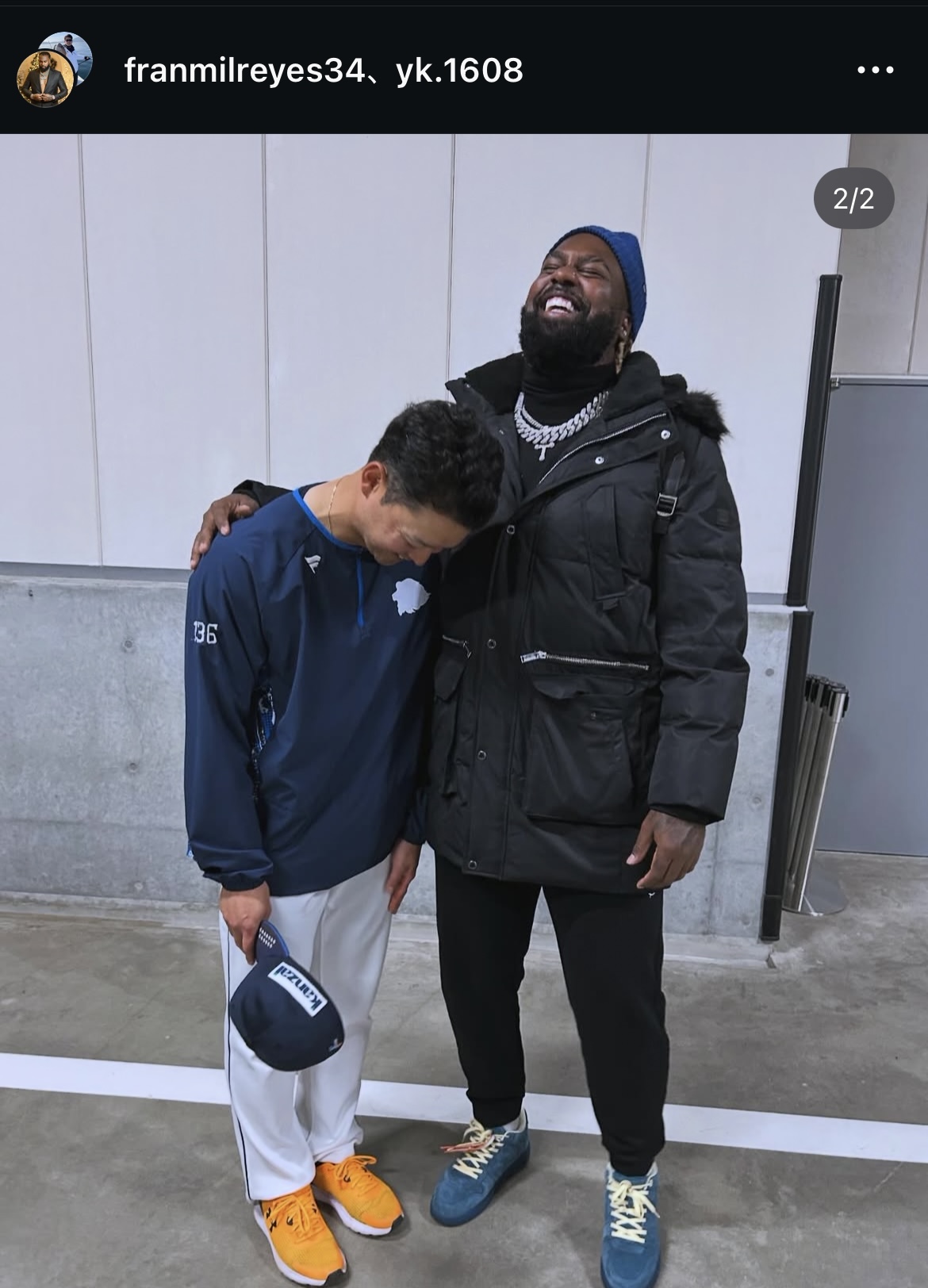 日本ハム・レイエスのインスタグラムから