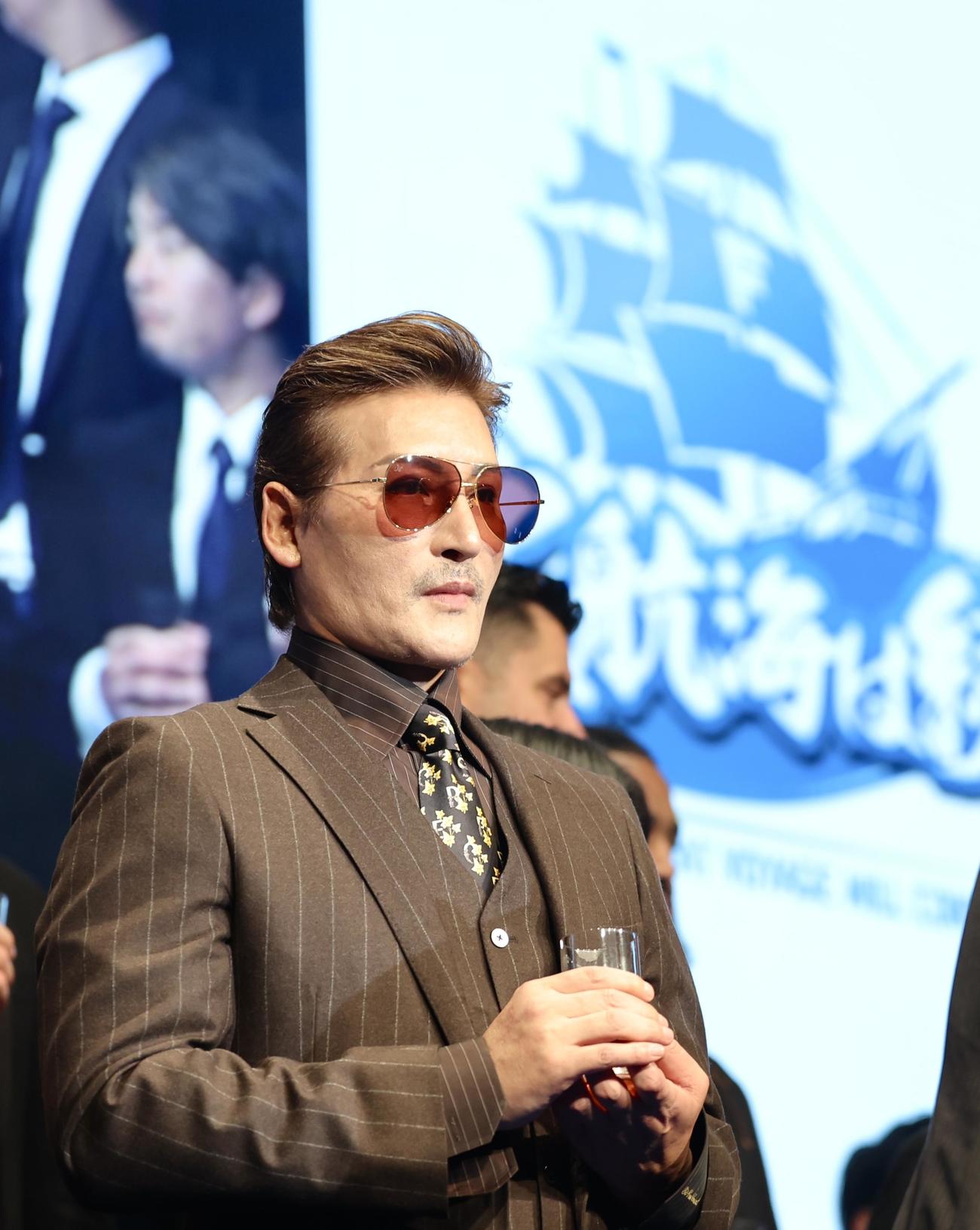 「北海道日本ハムファイターズ激励会2025シーズン開幕スペシャルパーティ」に臨む日本ハム新庄監督（撮影・河田真司）