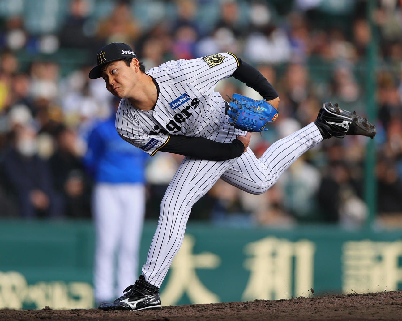 オープン戦・阪神対DeNA 8回表、阪神4番手で登板の木下（撮影・上山淳一）