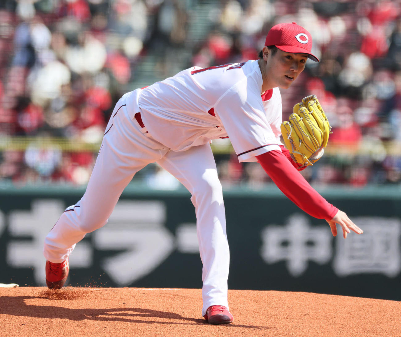 広島対ヤクルト　広島先発の森下（撮影・加藤孝規）