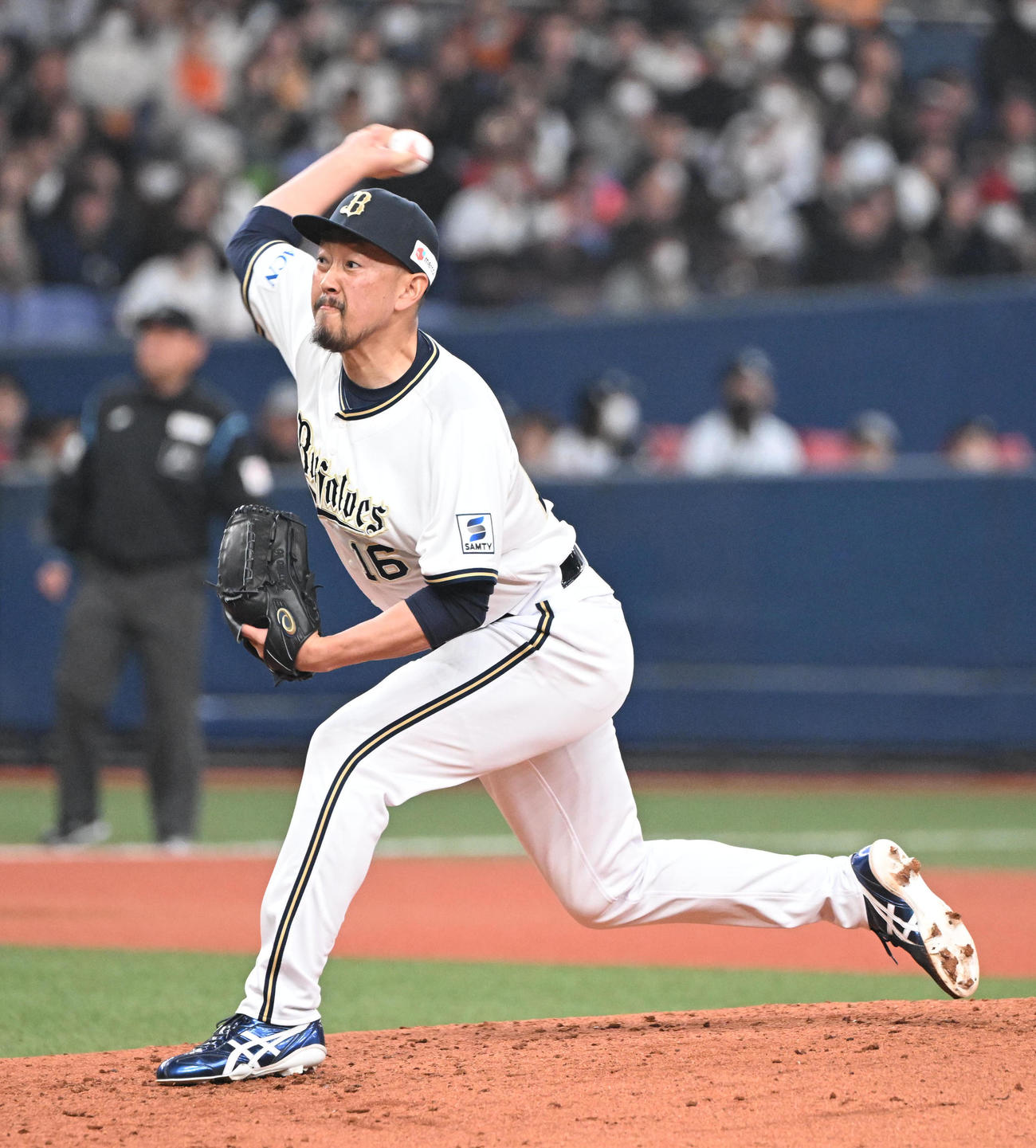 オリックス対巨人　4回に登板するオリックス平野佳（撮影・和賀正仁）