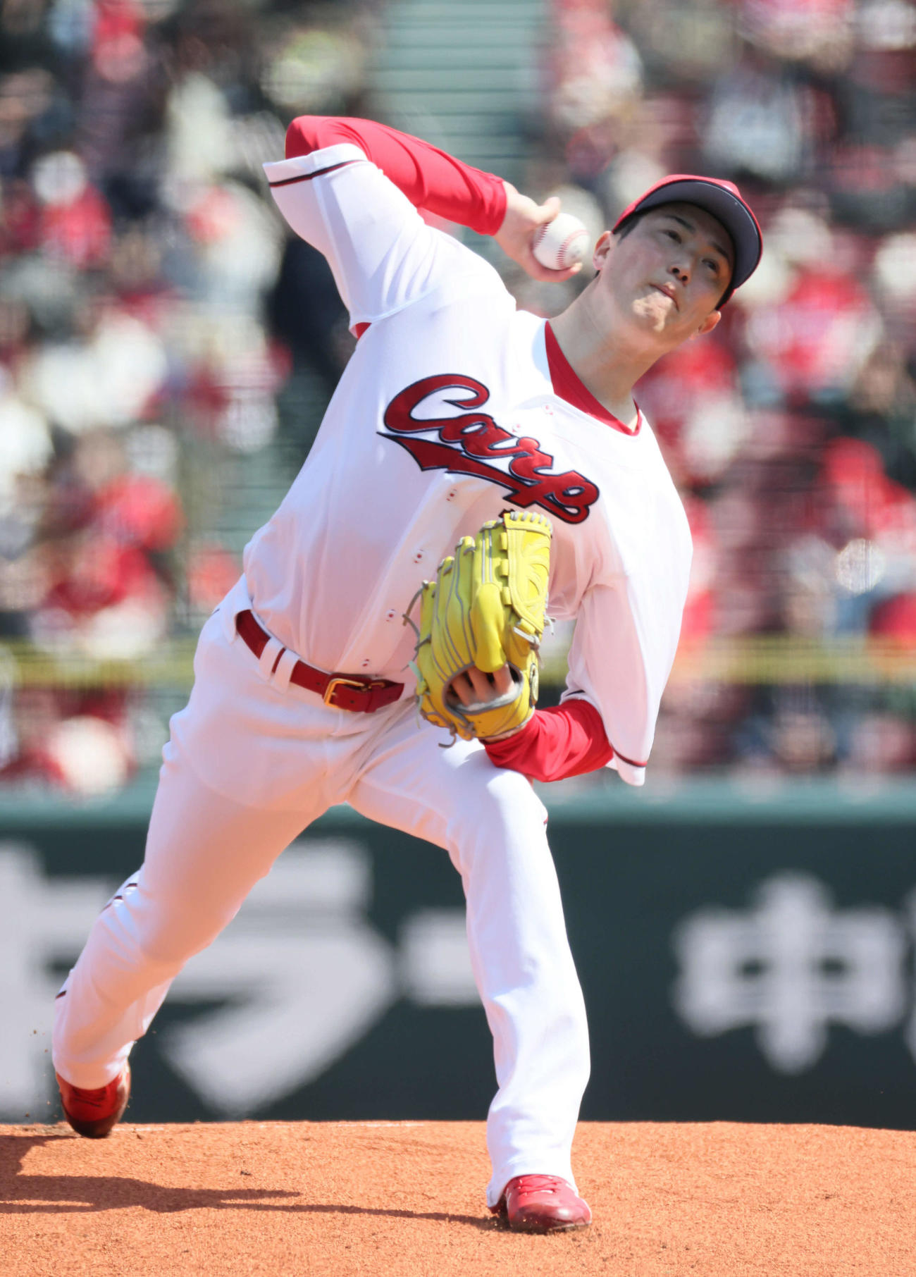 広島対ヤクルト　広島先発の森下（撮影・加藤孝規）