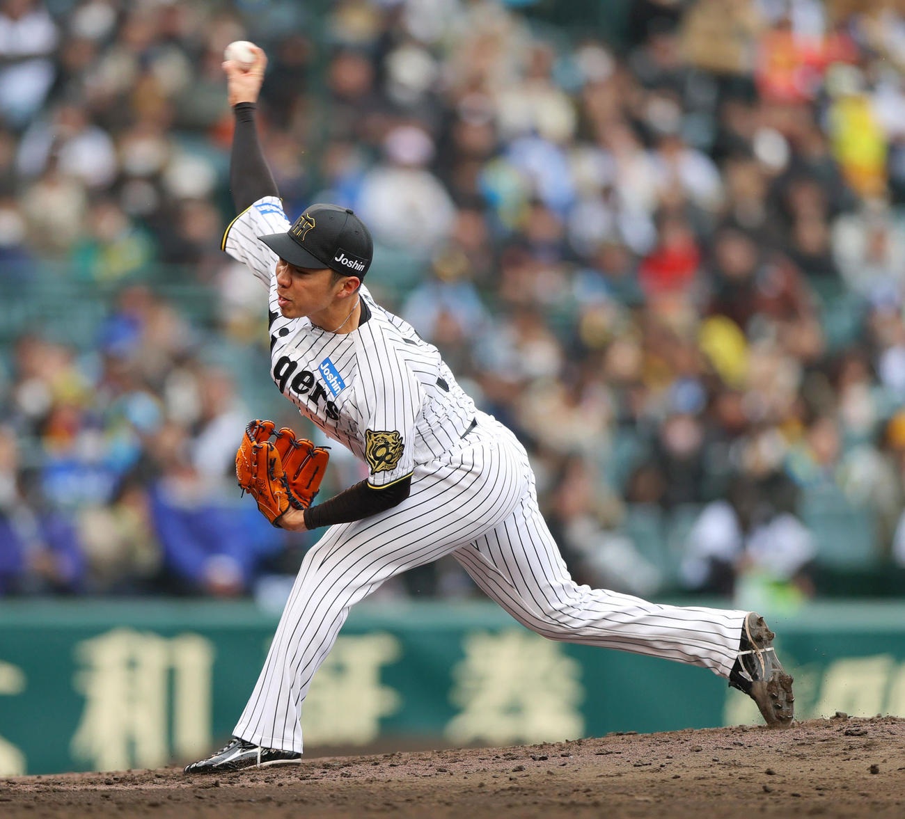 オープン戦・阪神対DeNA 6回表、阪神3番手で登板の石井（撮影・上山淳一）