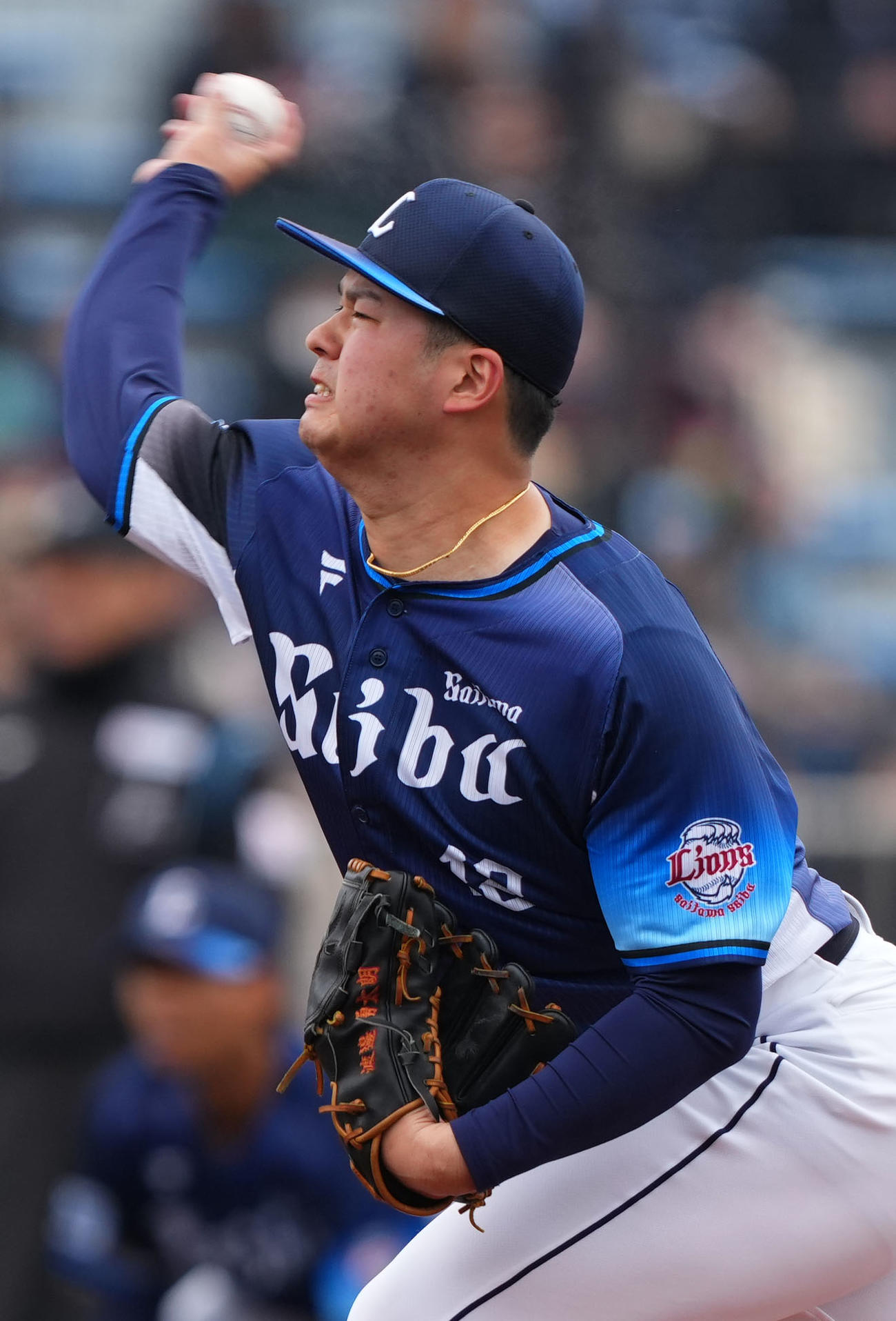 楽天対西武　力投する西武先発の渡辺（撮影・横山健太）