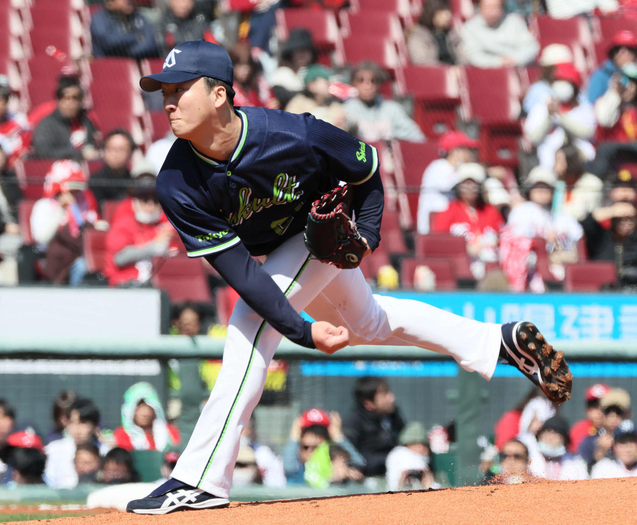 広島対ヤクルト　ヤクルト先発の吉村（撮影・加藤孝規）