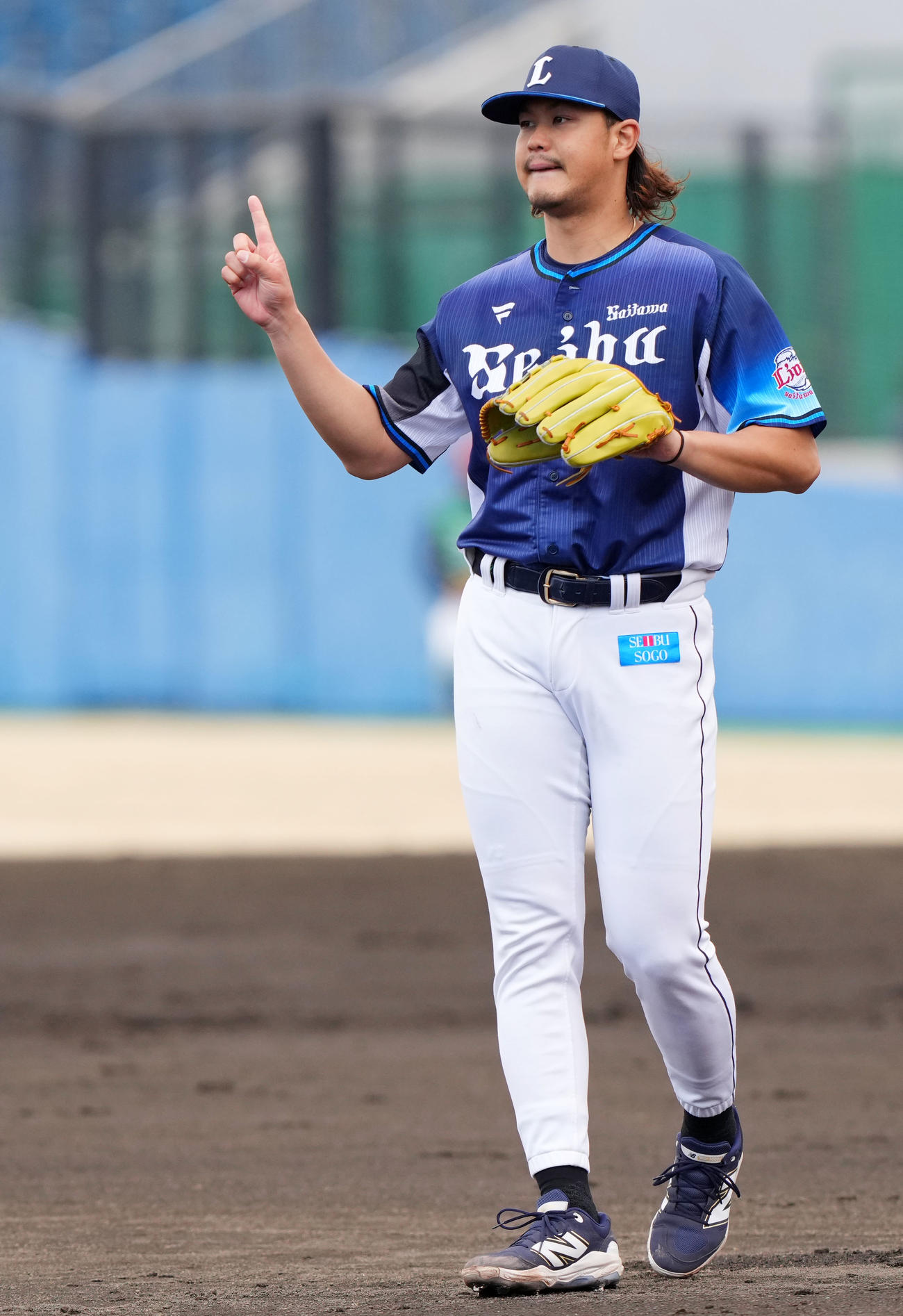 楽天対西武　2回裏楽天無死、浅村栄斗を三振に仕留める高橋（撮影・横山健太）