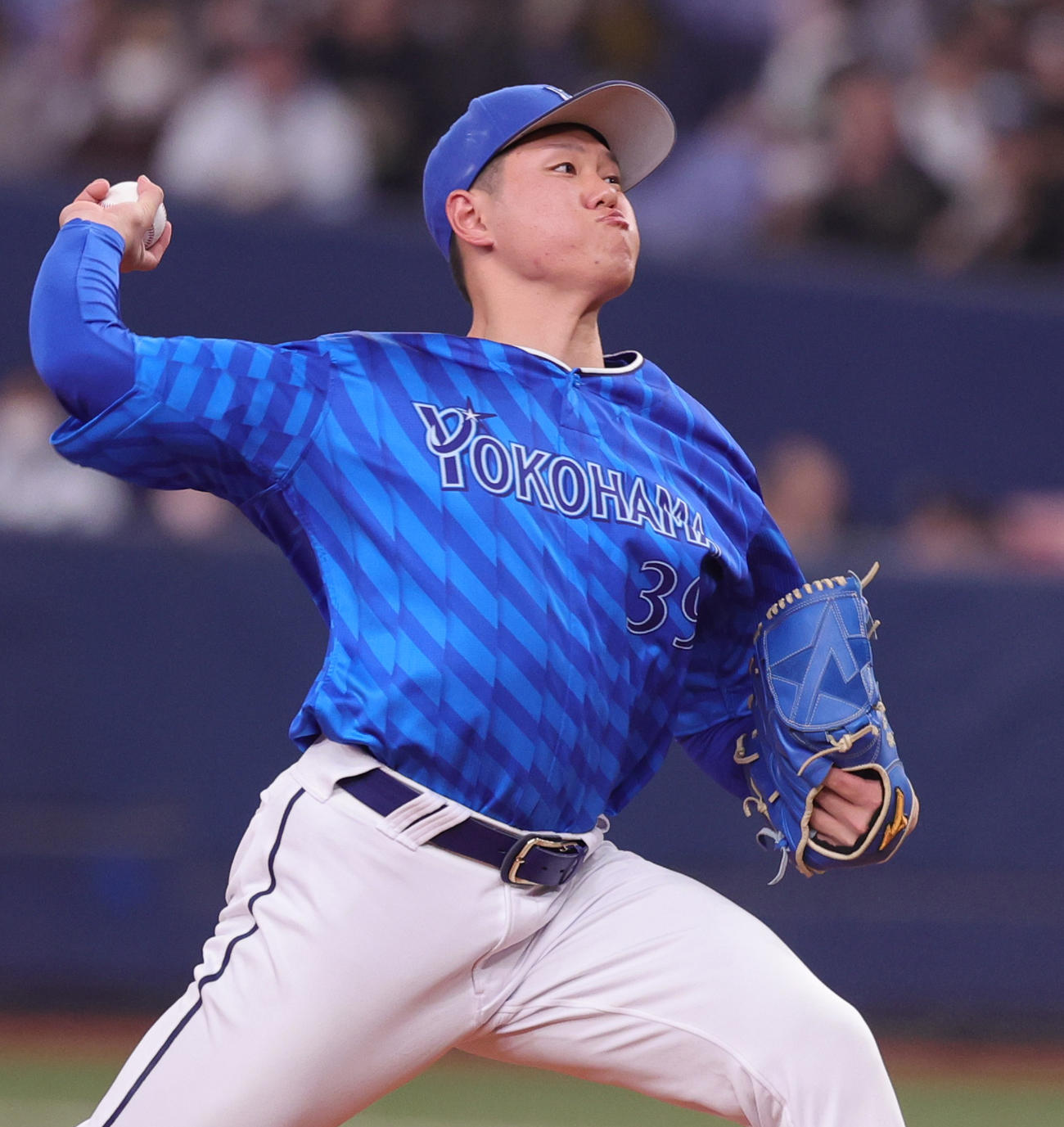 オリックス対DeNA　力投するDeNA若松尚輝（撮影・野上伸悟）