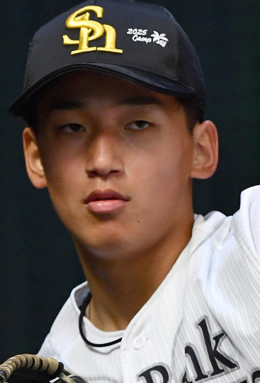 ソフトバンク前田悠伍（2025年2月撮影）