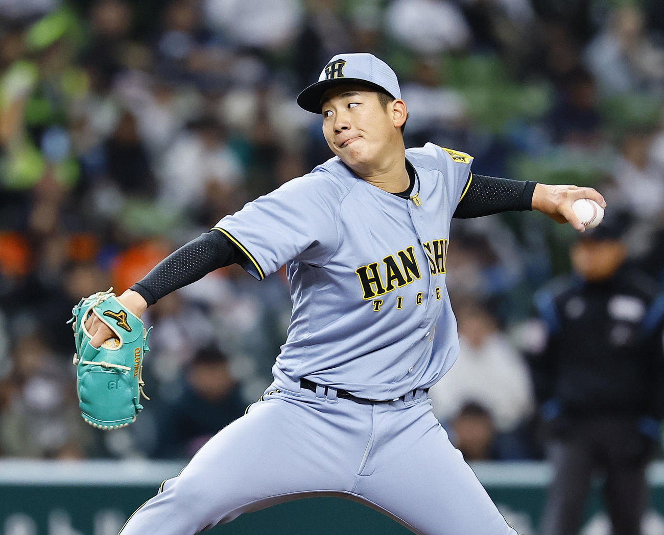西武対阪神　4回無失点の阪神伊原（撮影・藤尾明華）