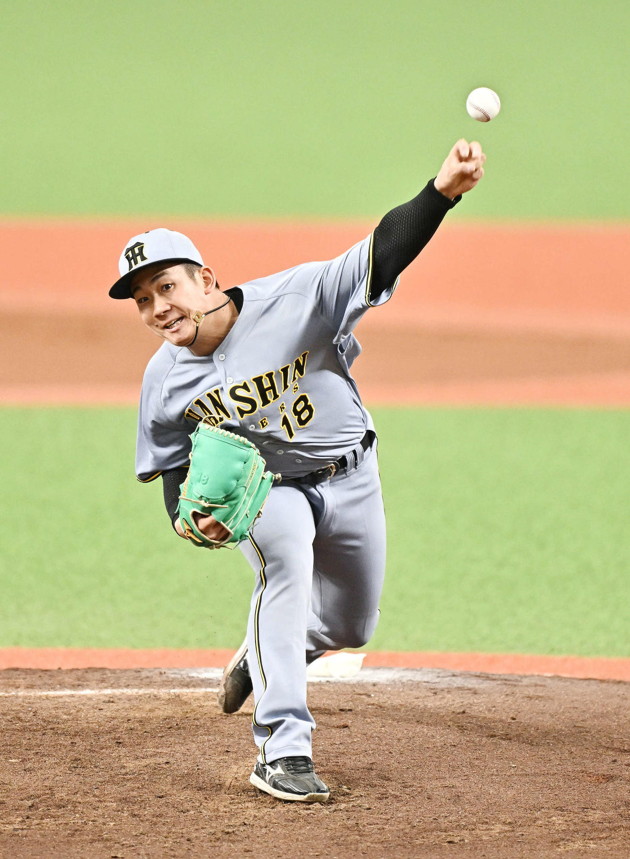 西武対阪神　阪神先発の伊原（撮影・滝沢徹郎）